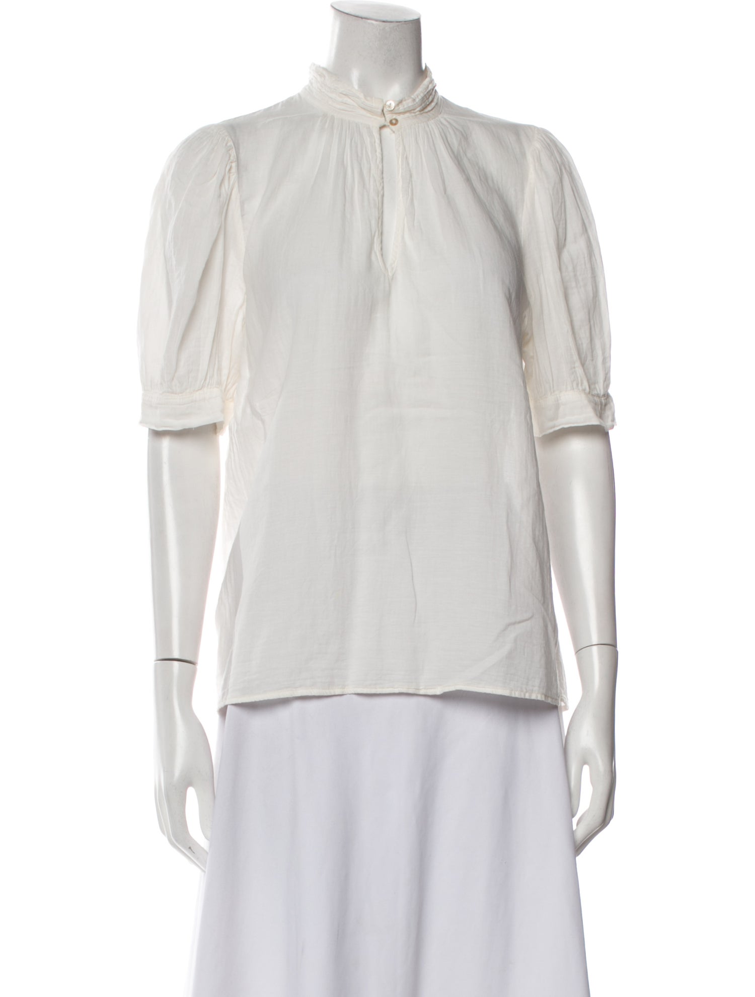 BA&SH Mock Neck Short Sleeve Top
