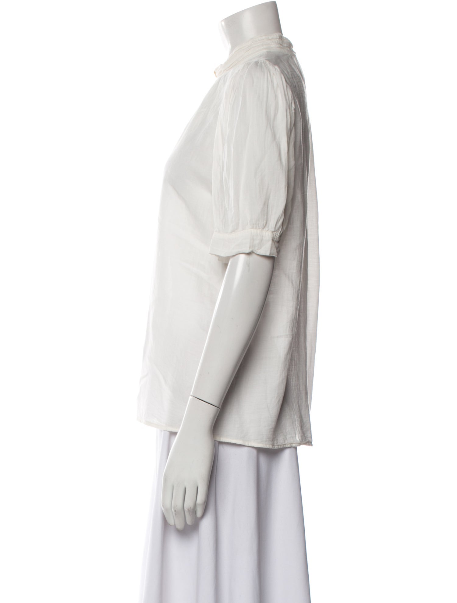 BA&SH Mock Neck Short Sleeve Top