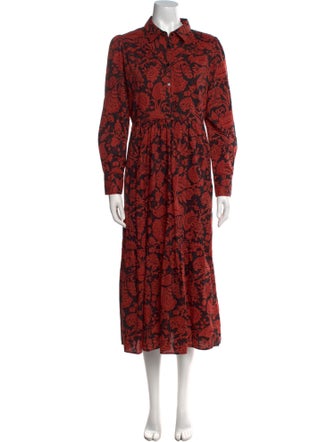 BA&SH Printed Long Dress