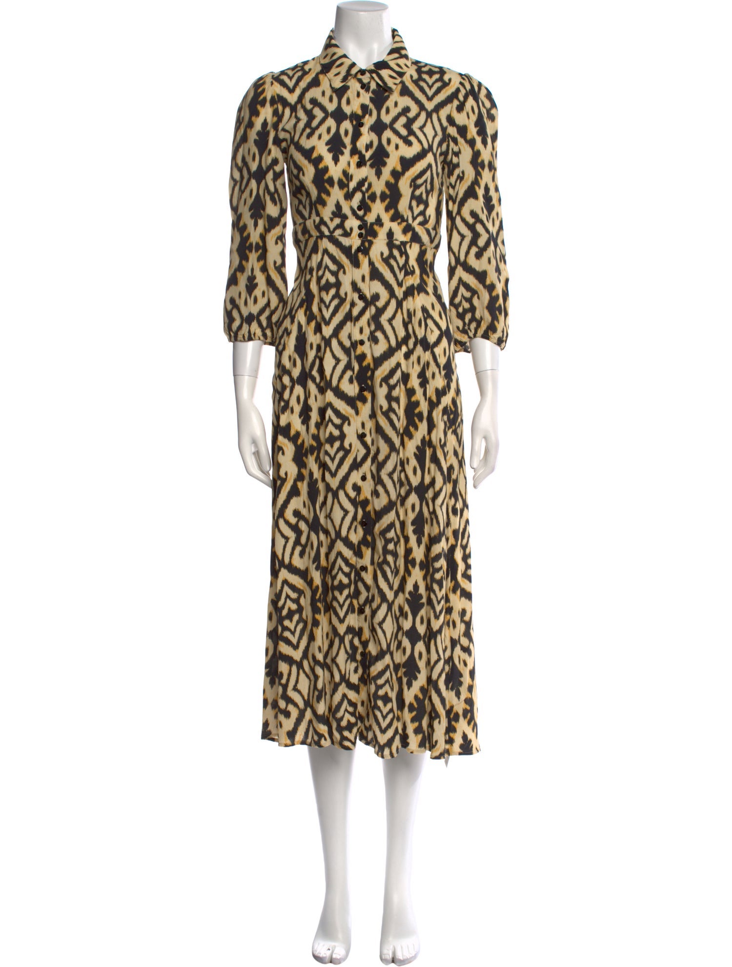 BA&SH Printed Midi Length Dress
