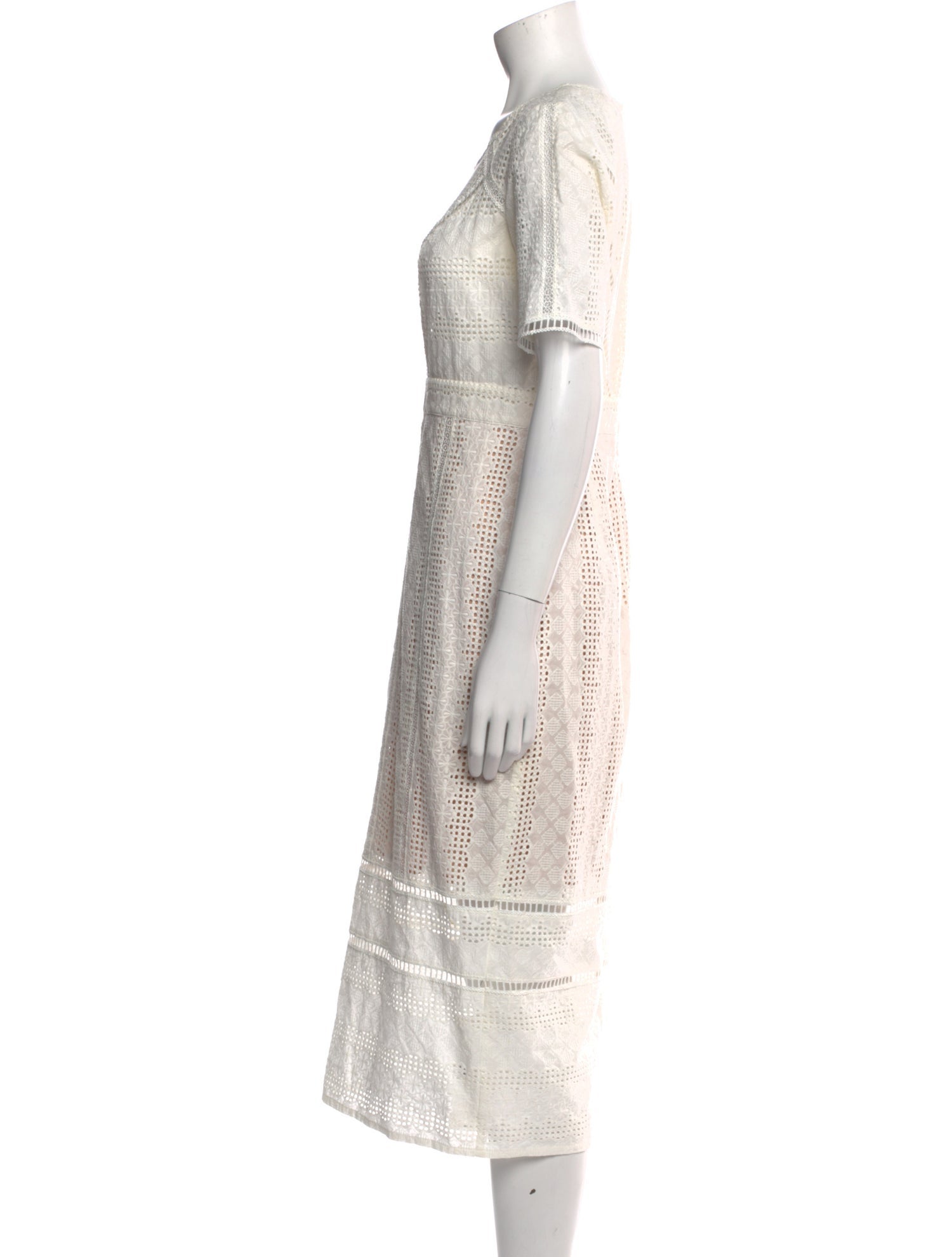 BA&SH Scoop Neck Midi Length Dress