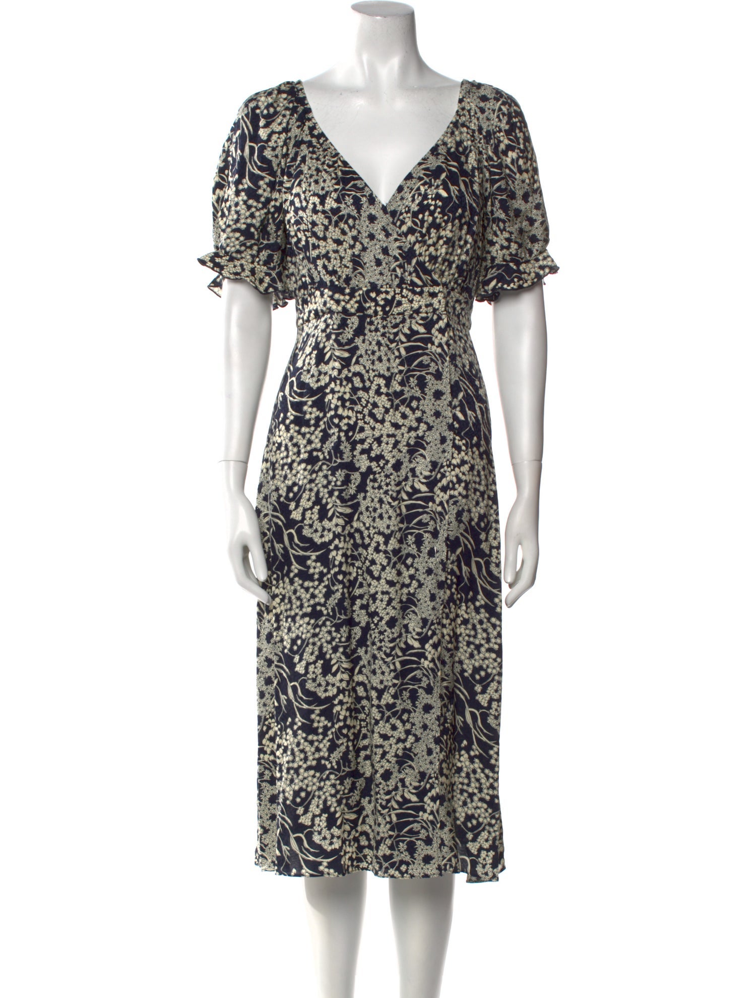 BA&SH Printed Midi Length Dress
