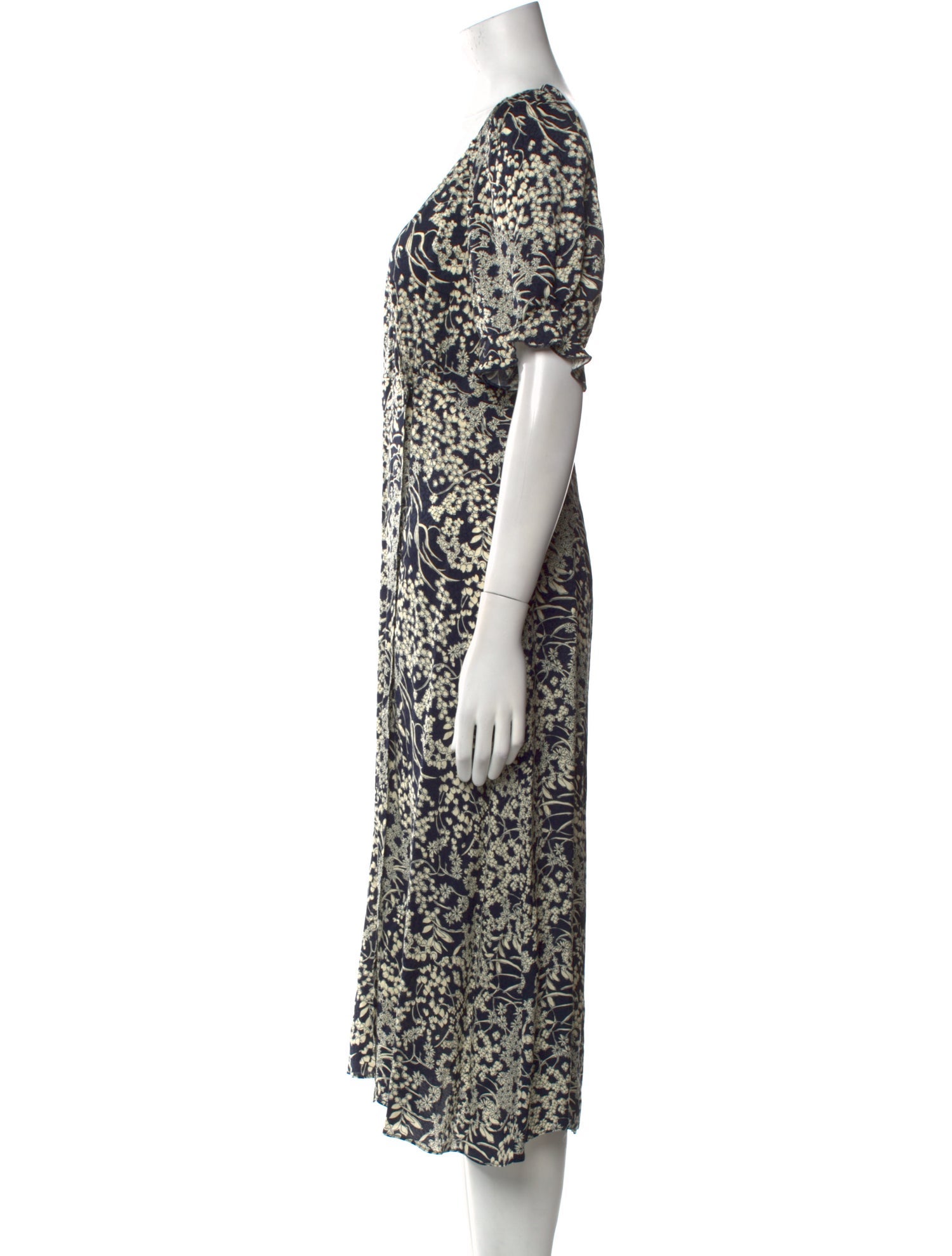 BA&SH Printed Midi Length Dress