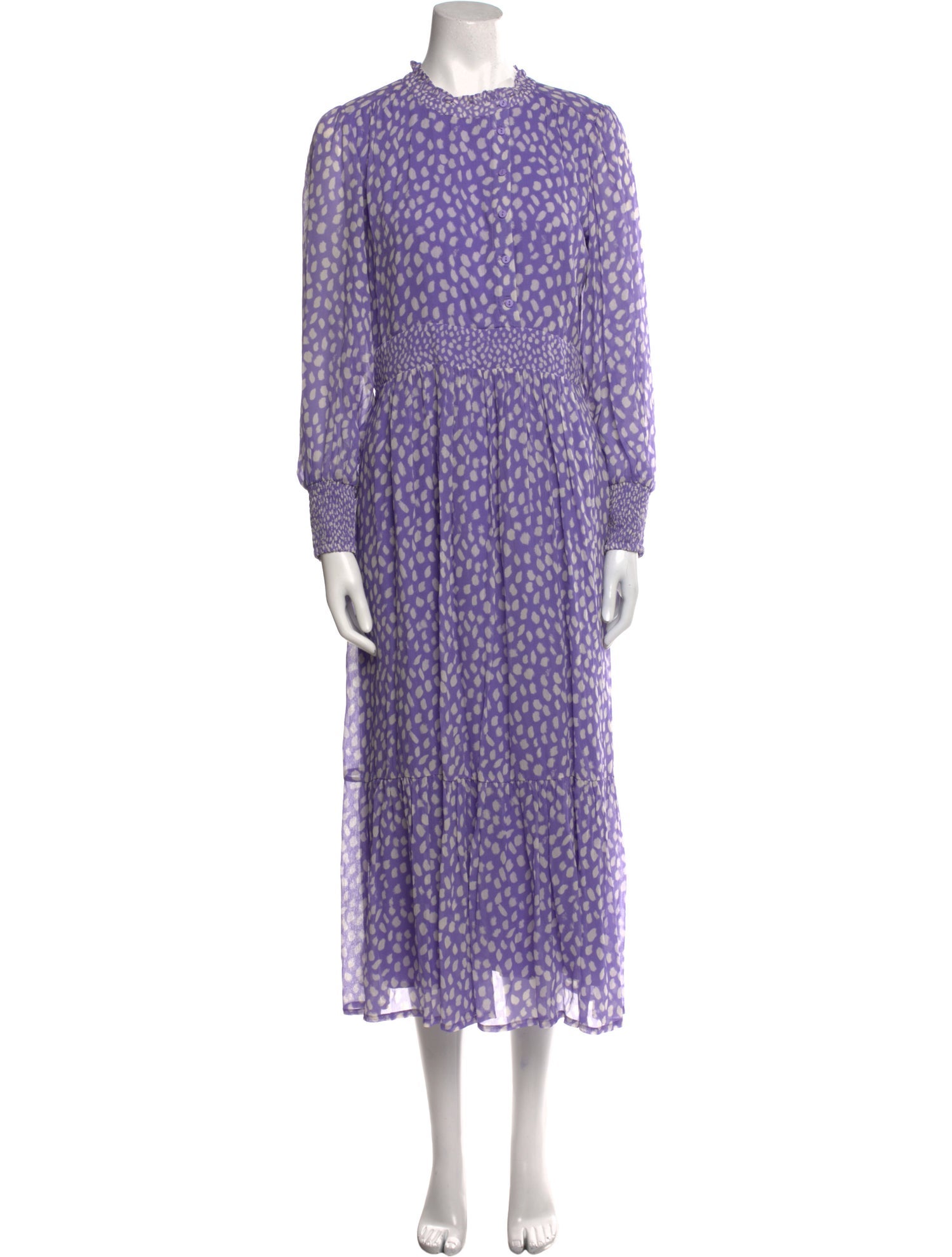 BA&SH Floral Print Long Dress