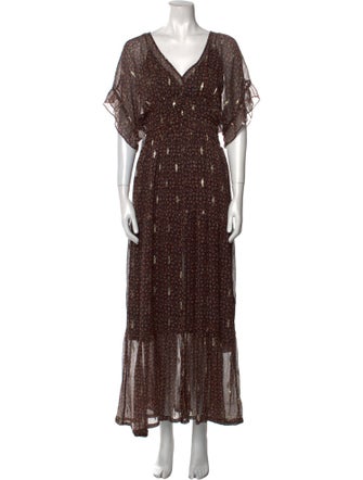 BA&SH Silk Long Dress