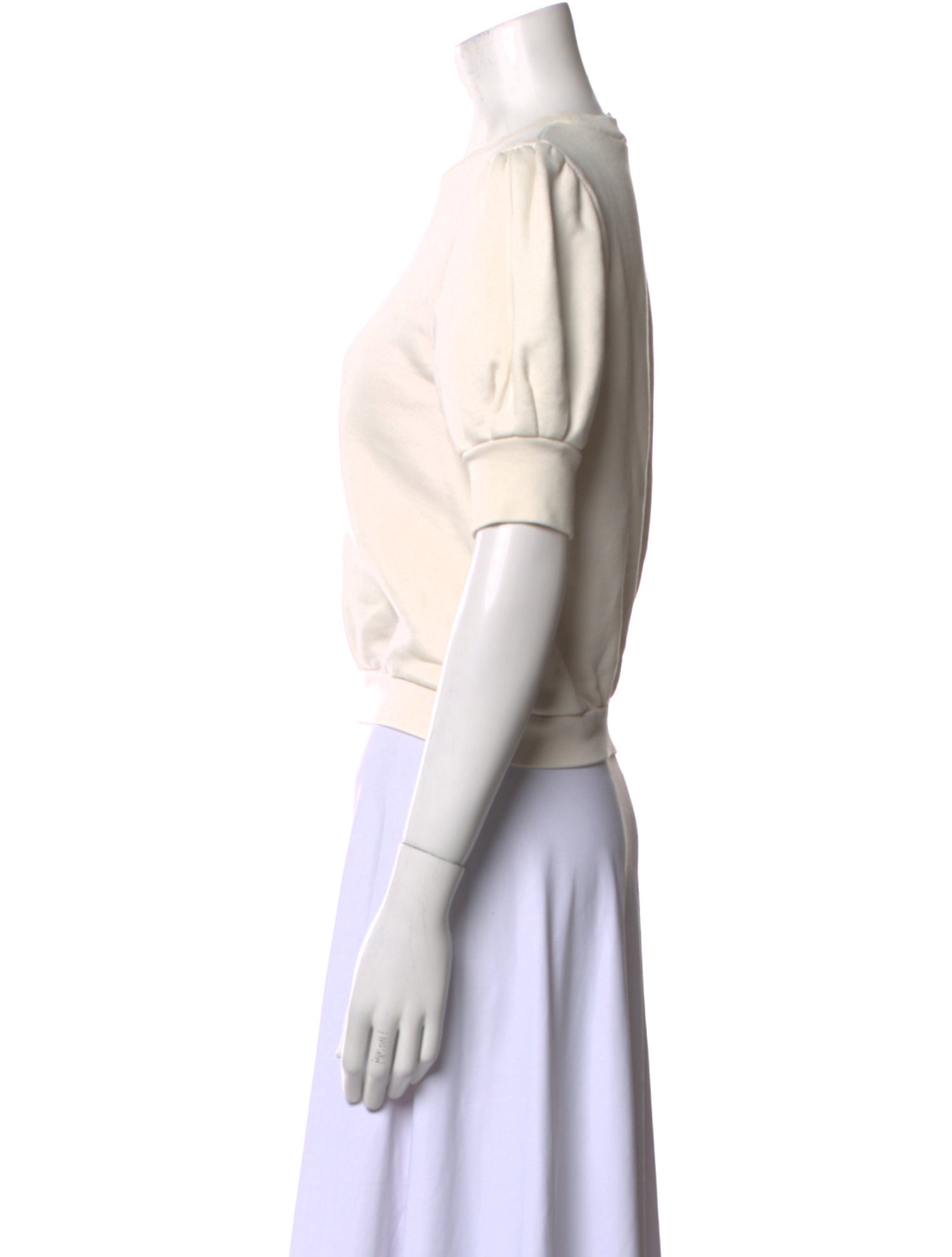 BA&SH Crew Neck Short Sleeve Crop Top