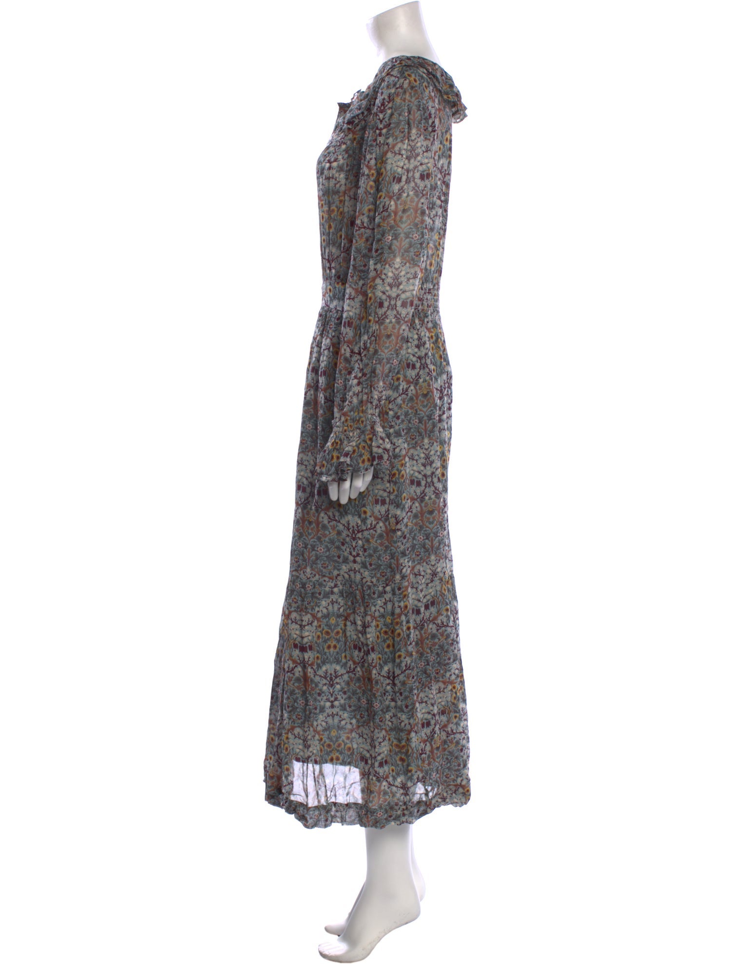 BA&SH Floral Print Long Dress w/ Tags