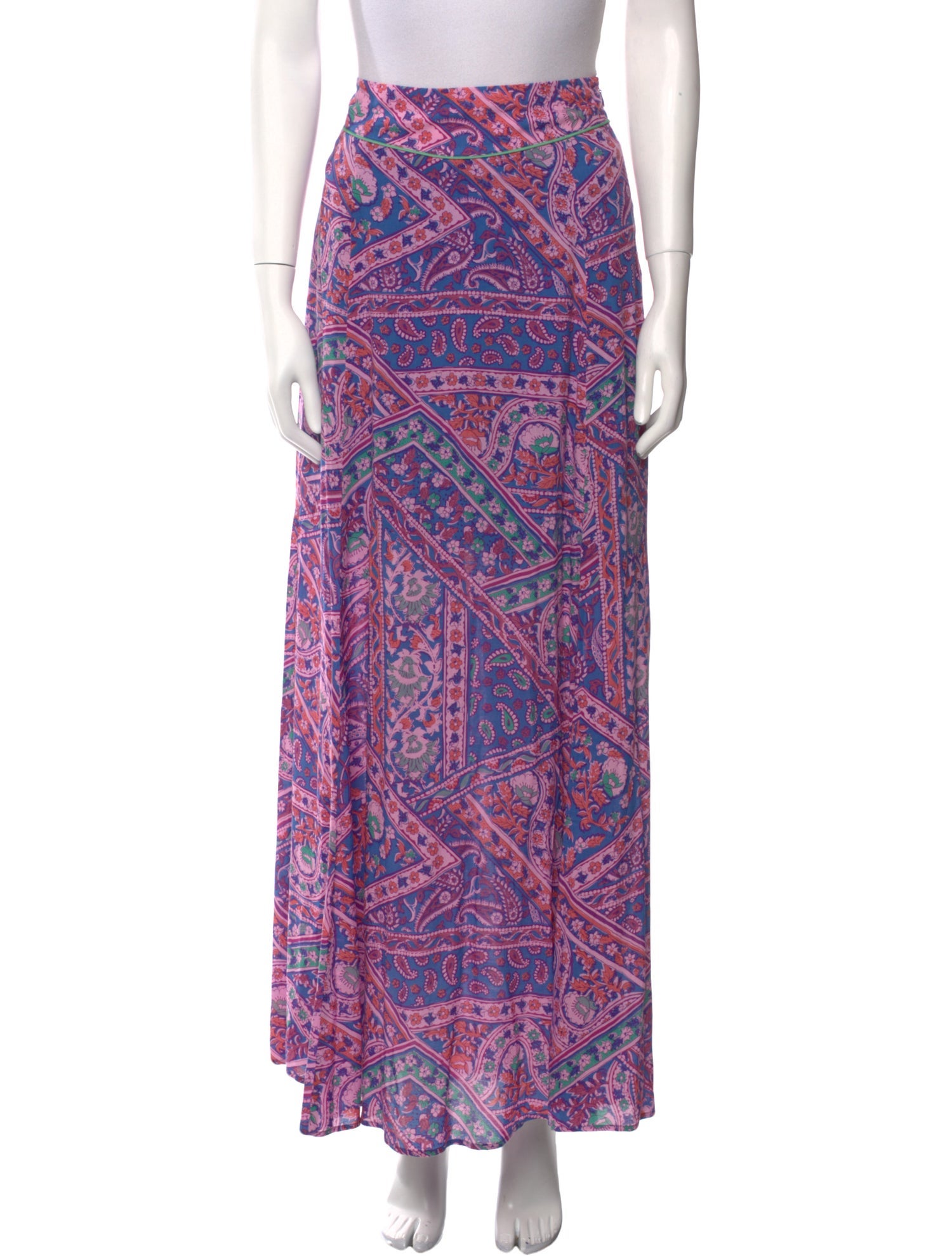 BA&SH Floral Print Long Skirt