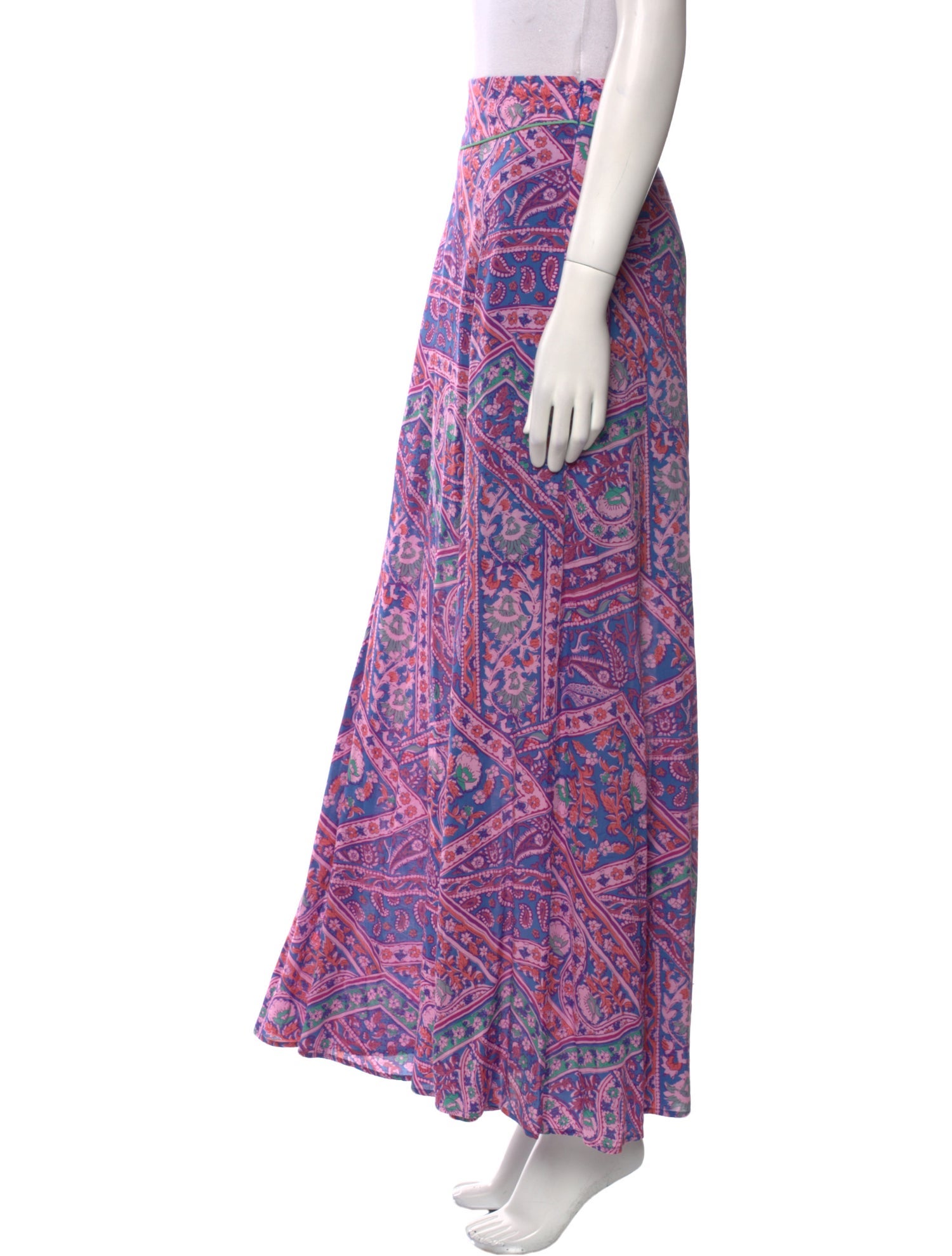 BA&SH Floral Print Long Skirt