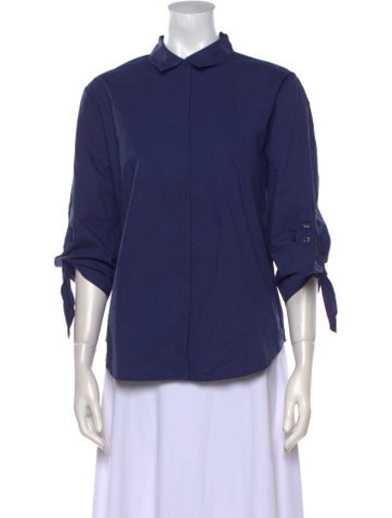 Ba&Sh Tops Three-Quarter Sleeve Button-Up Top S