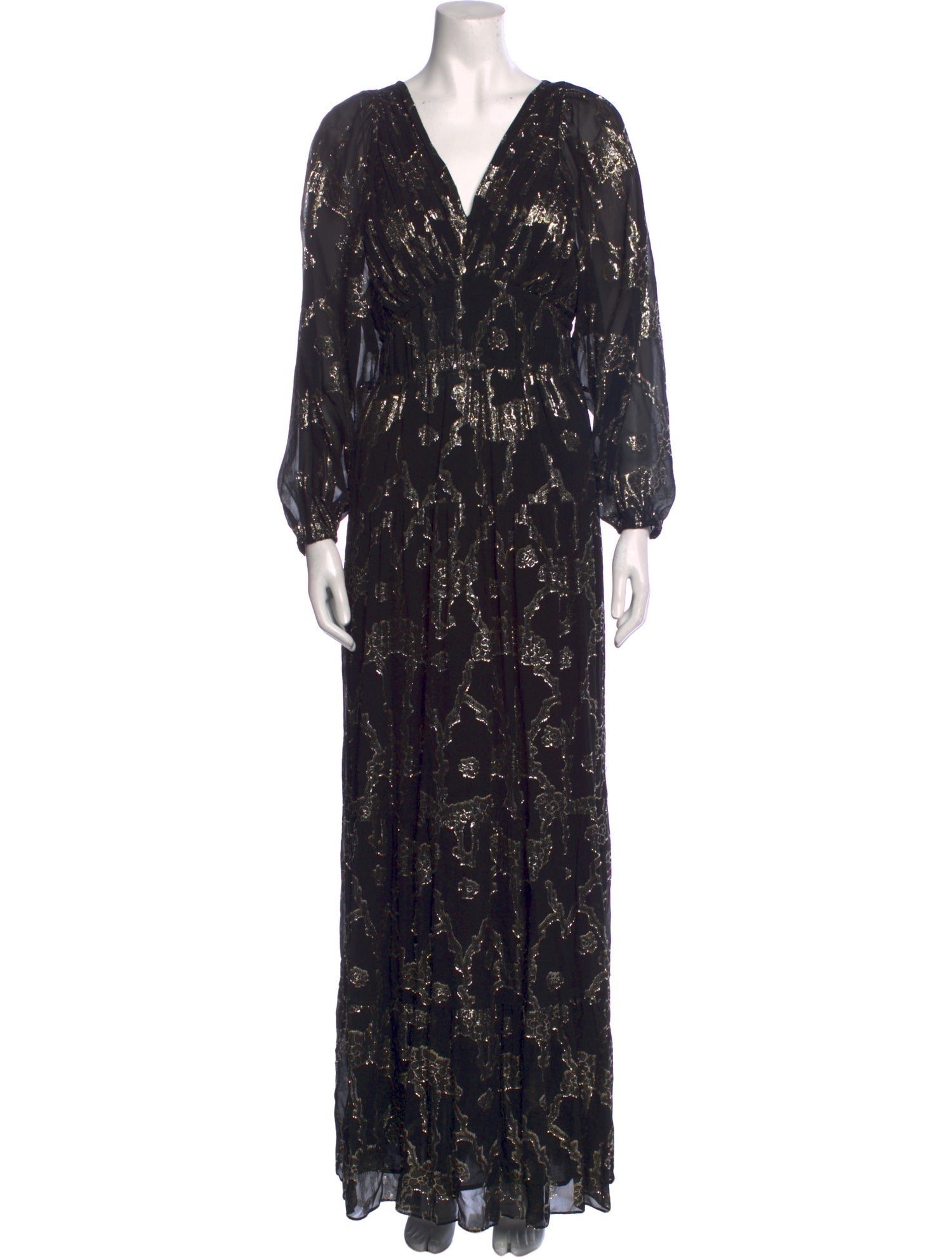 BA&SH Floral Print Long Dress