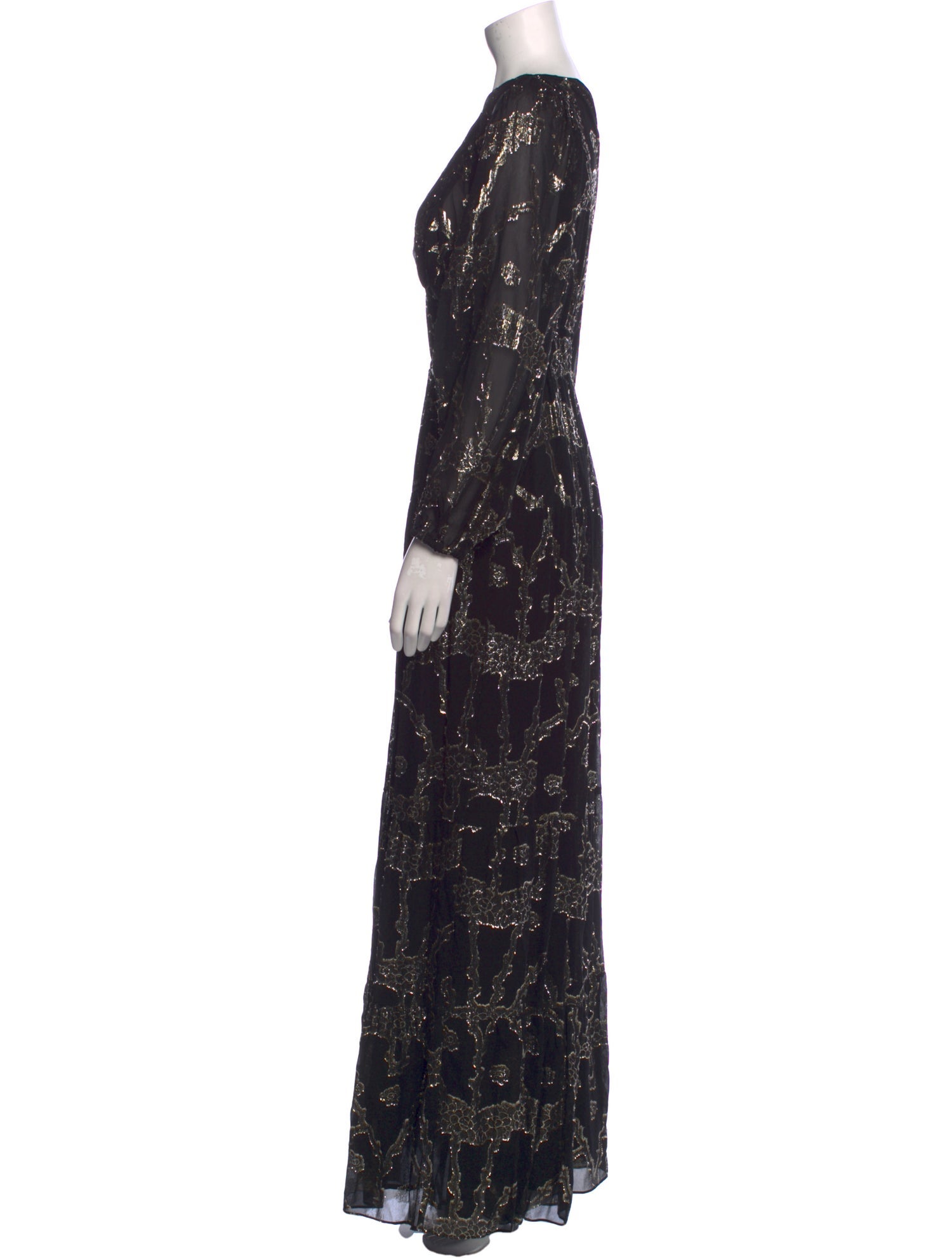 BA&SH Floral Print Long Dress