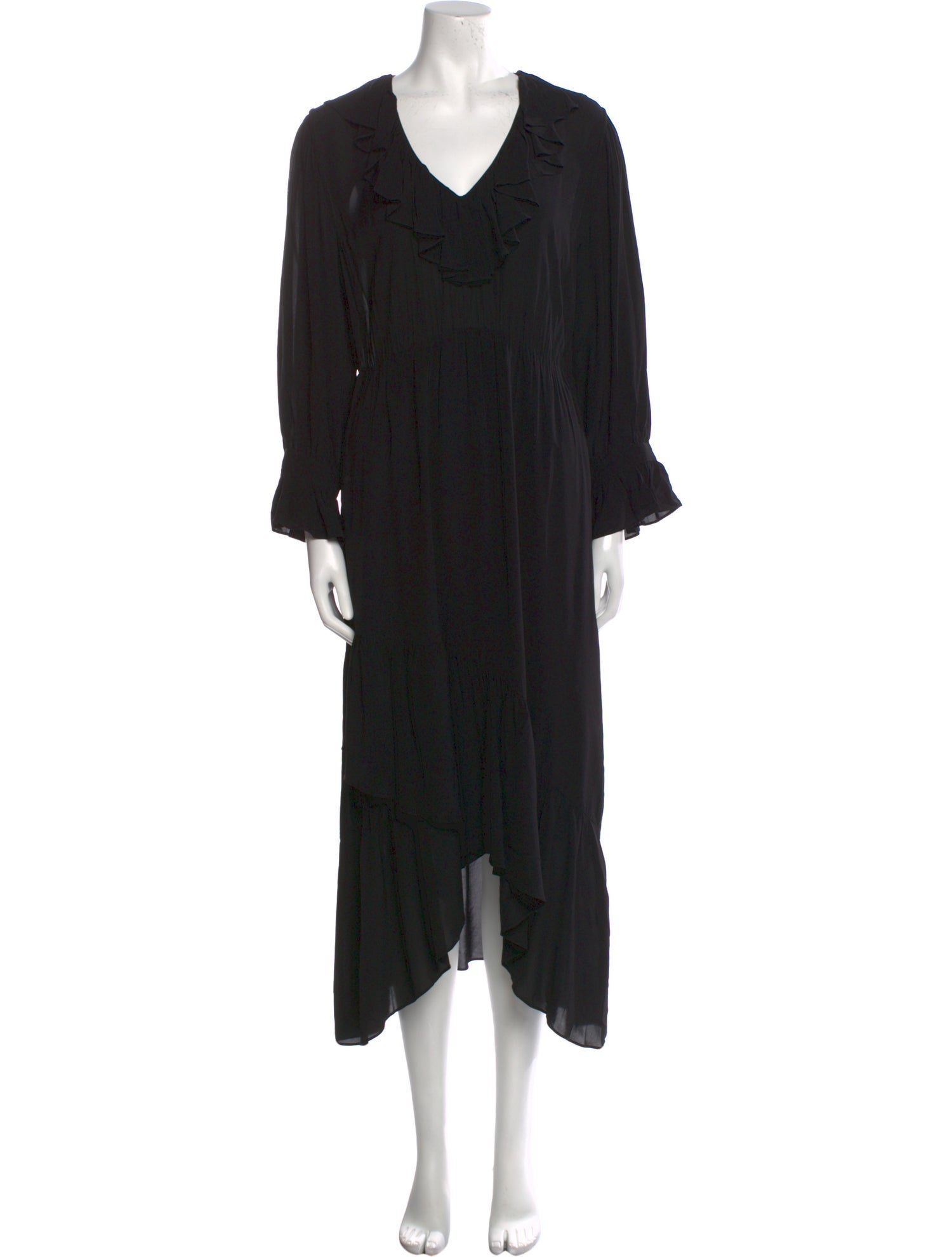 BA&SH V-Neck Midi Length Dress