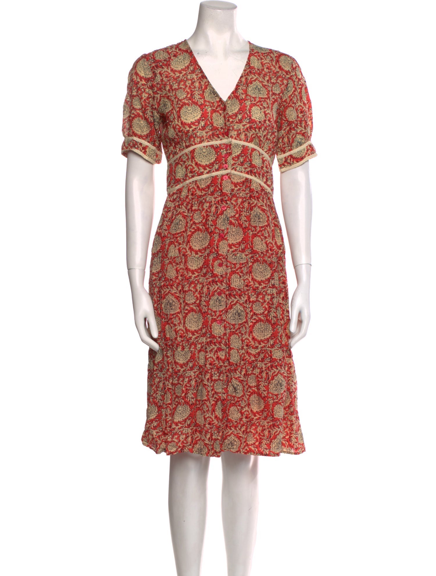 BA&SH Printed Knee-Length Dress