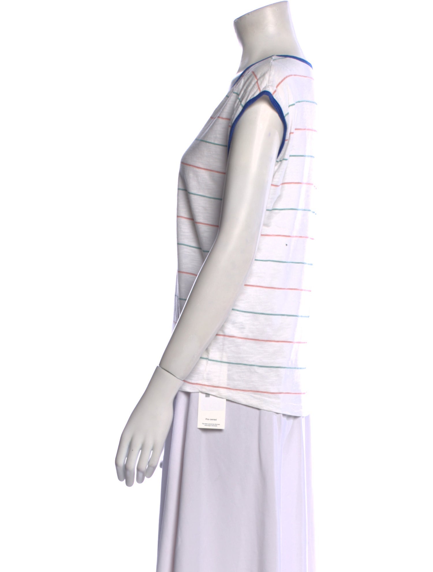 BA&SH Striped V-Neck T-Shirt