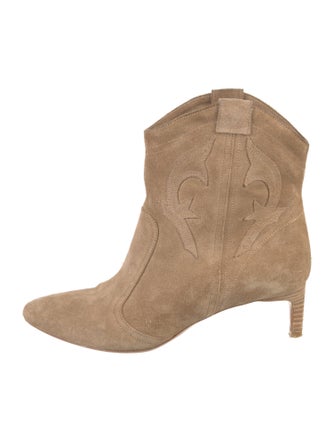 BA&SH Suede Patterned Western Boots