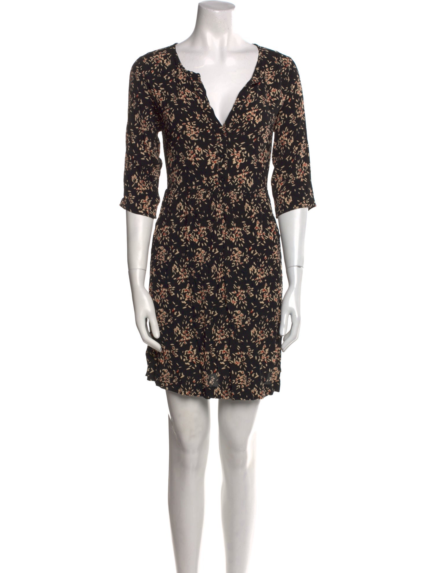 BA&SH Floral Print Mini Dress
