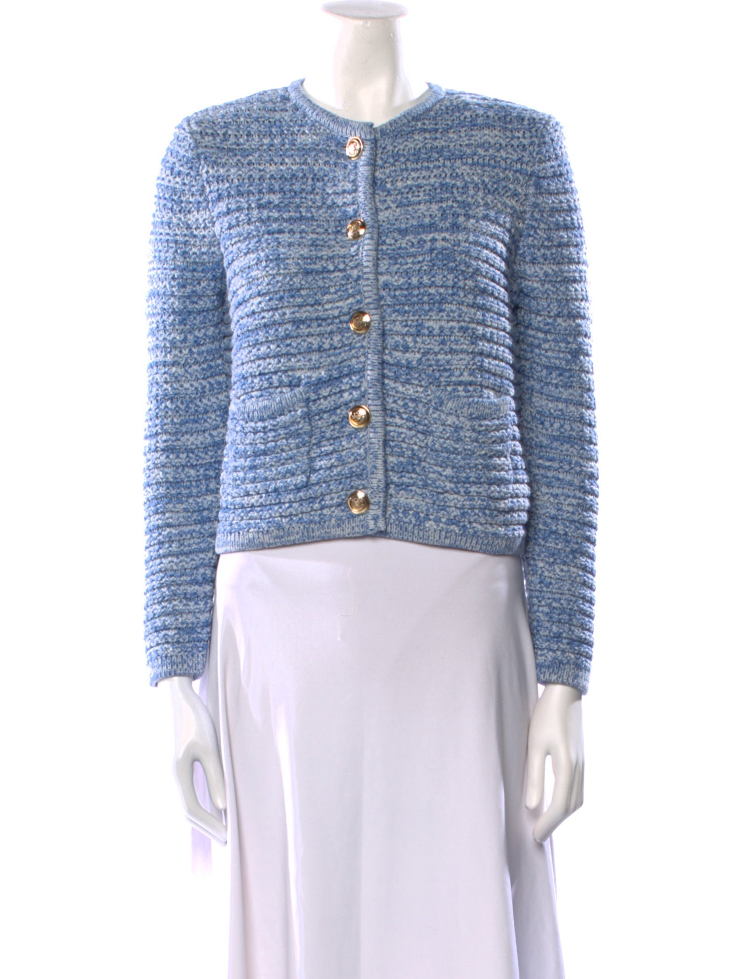 BA&SH Tweed Pattern Crew Neck Sweater