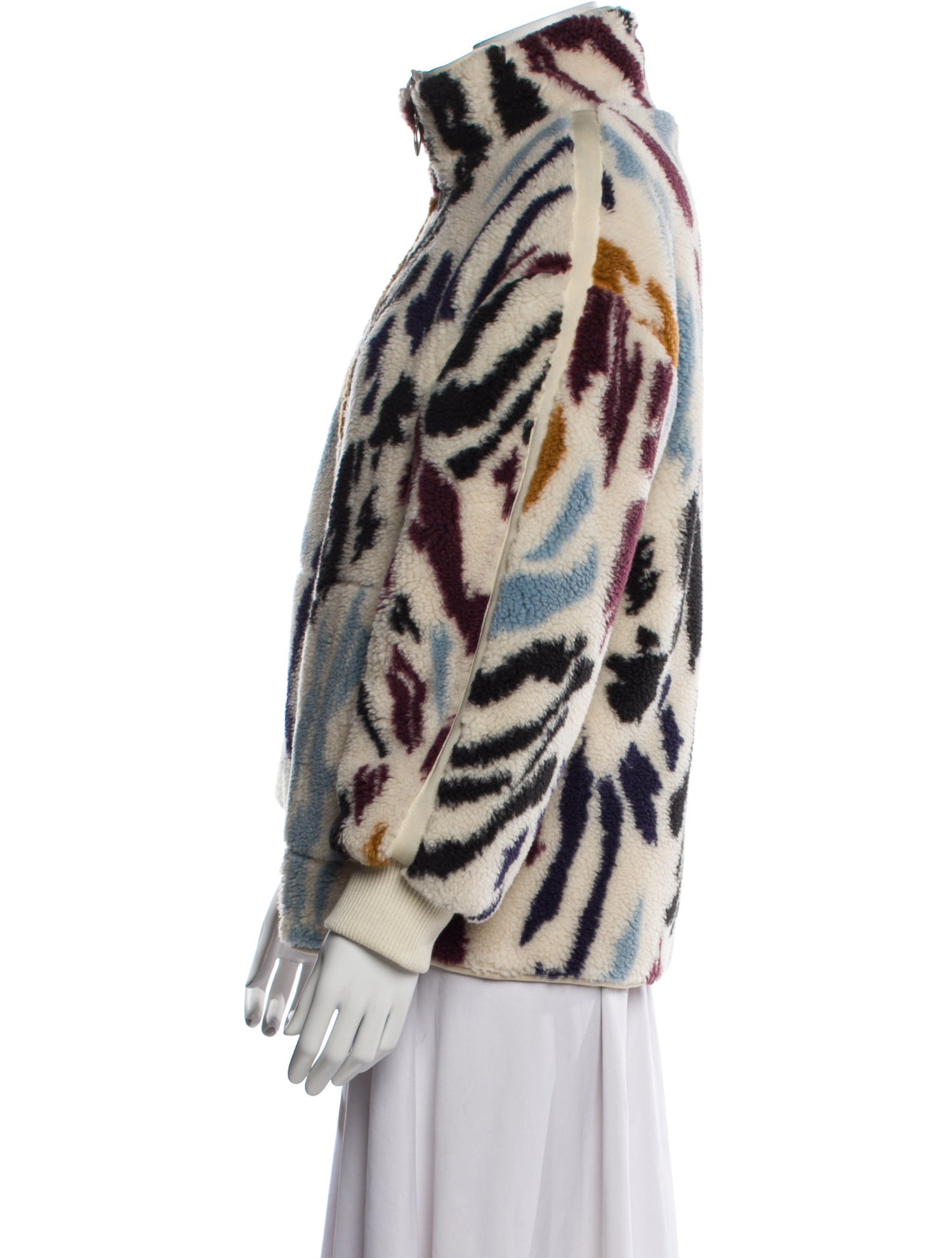 BA&SH Animal Print Faux Fur Jacket