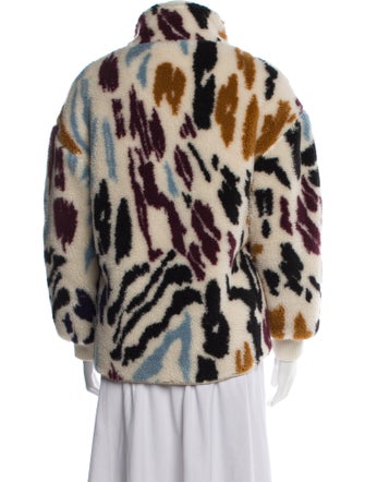 BA&SH Animal Print Faux Fur Jacket