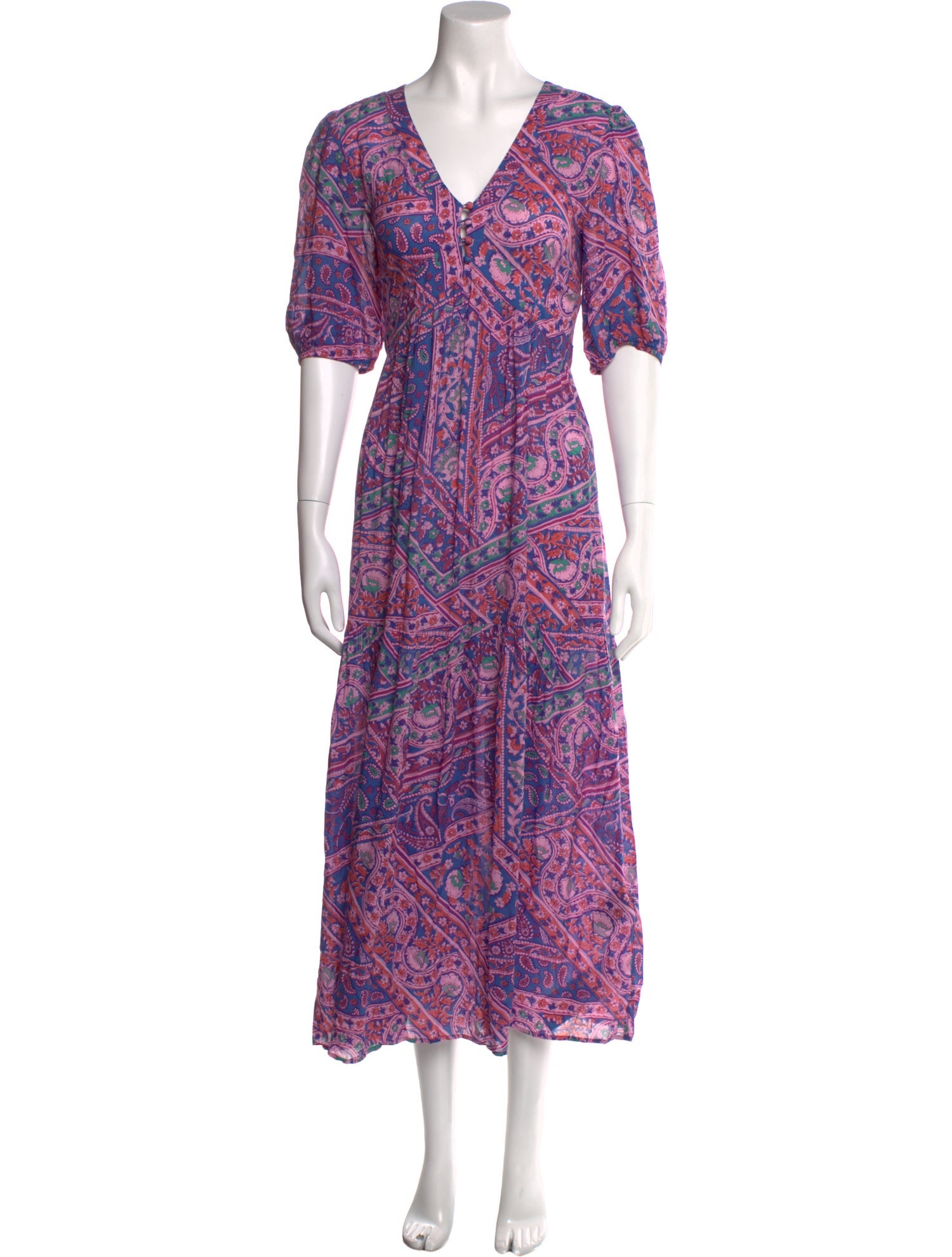 BA&SH Paisley Print Long Dress