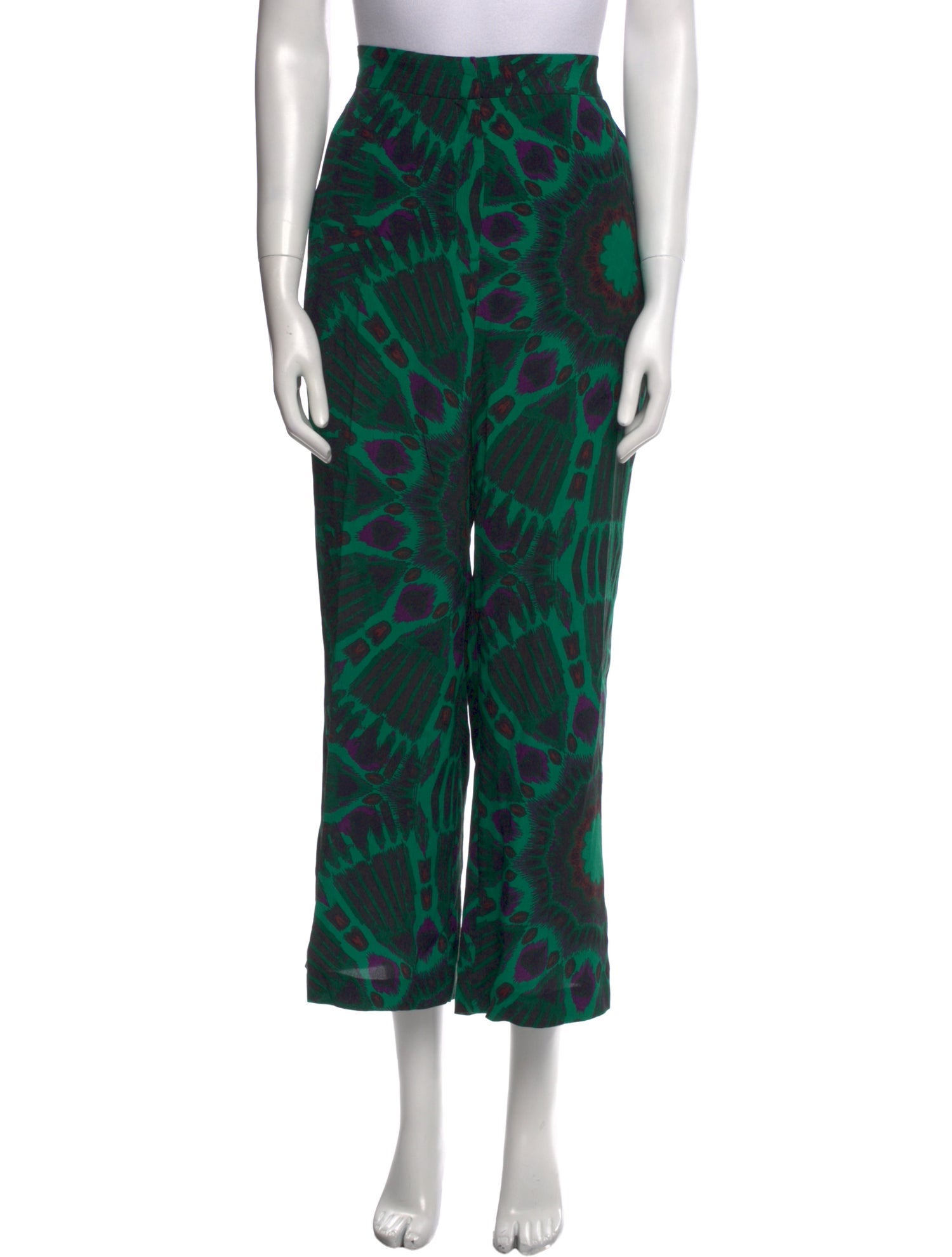 BA&SH Animal Print Wide Leg Pants