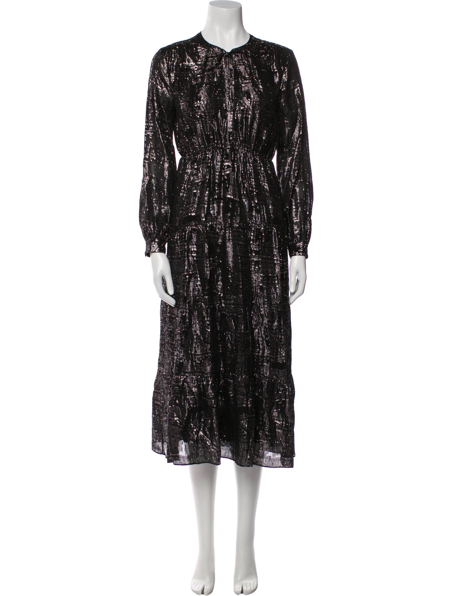 BA&SH Silk Midi Length Dress