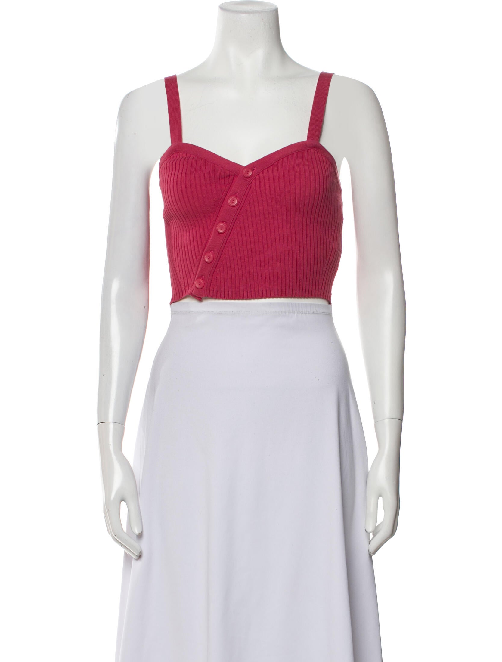 BA&SH Silk Square Neckline Crop Top