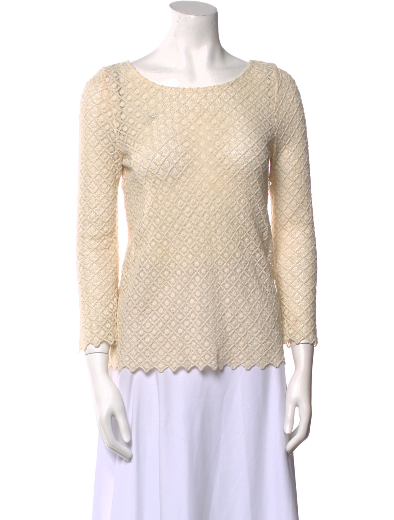 BA&SH Scoop Neck Three-Quarter Sleeve Top