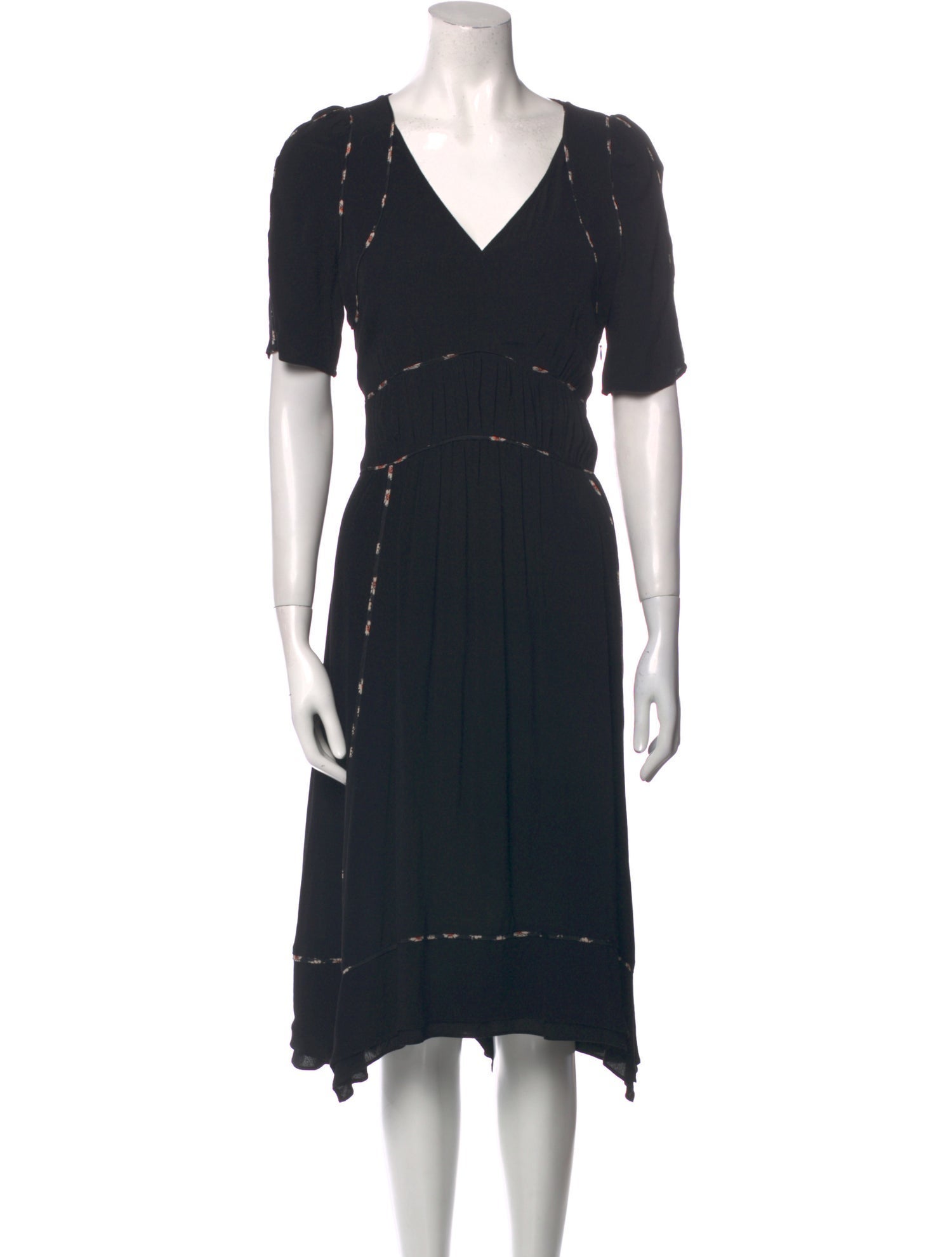 BA&SH V-Neck Midi Length Dress