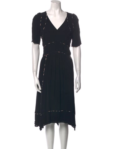 Ba&Sh Dresses V-Neck Midi Length Dress XS