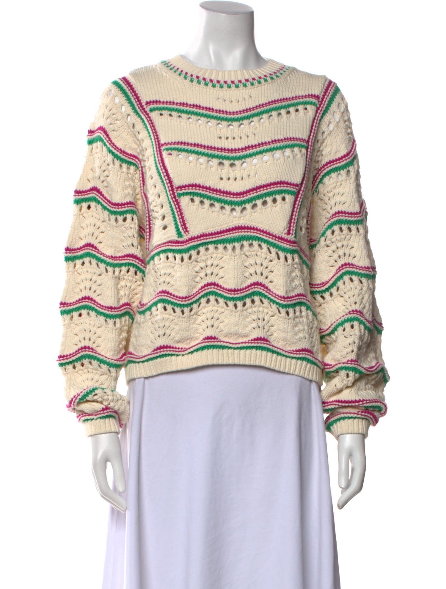 BA&SH Striped Bateau Neckline Sweater
