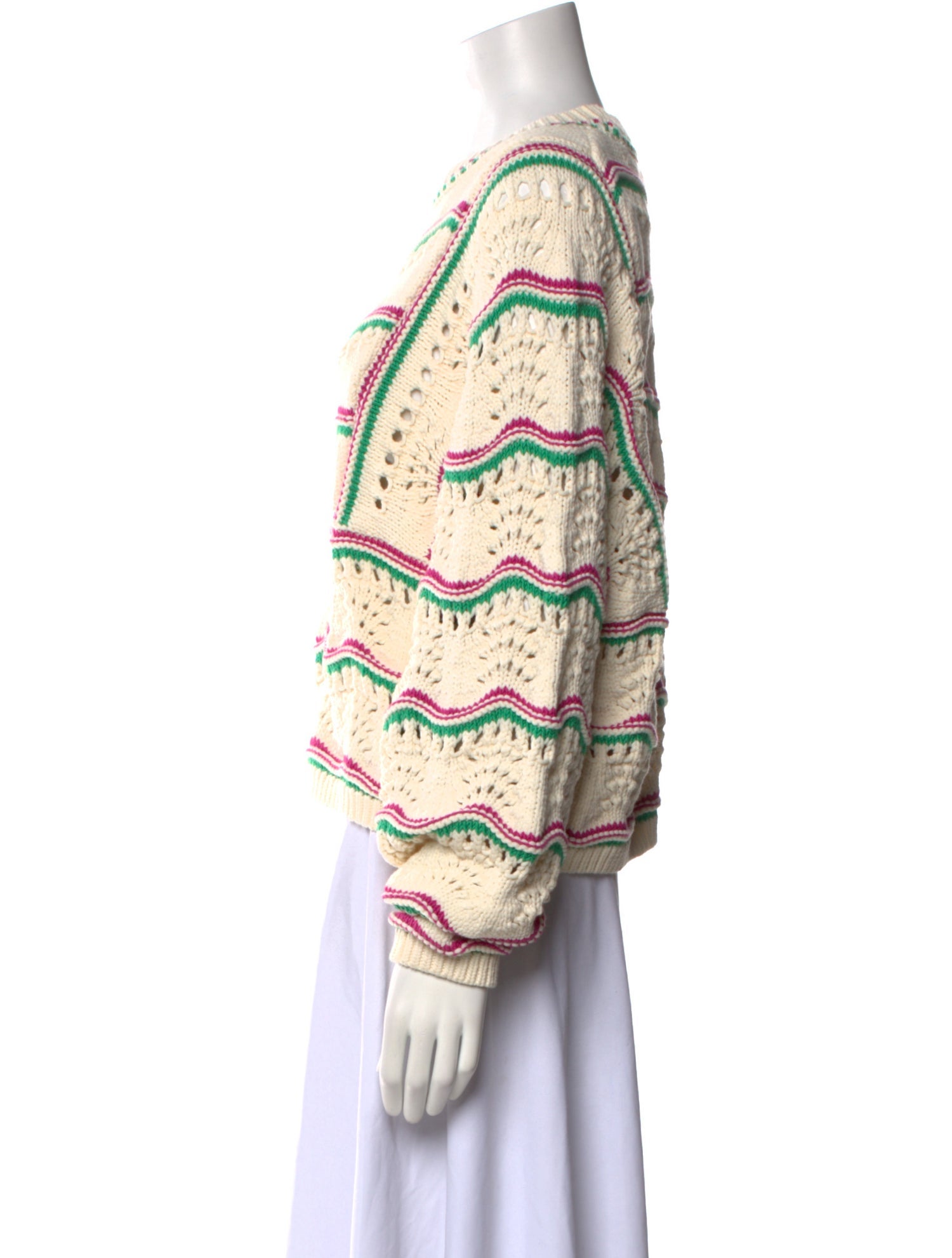 BA&SH Striped Bateau Neckline Sweater