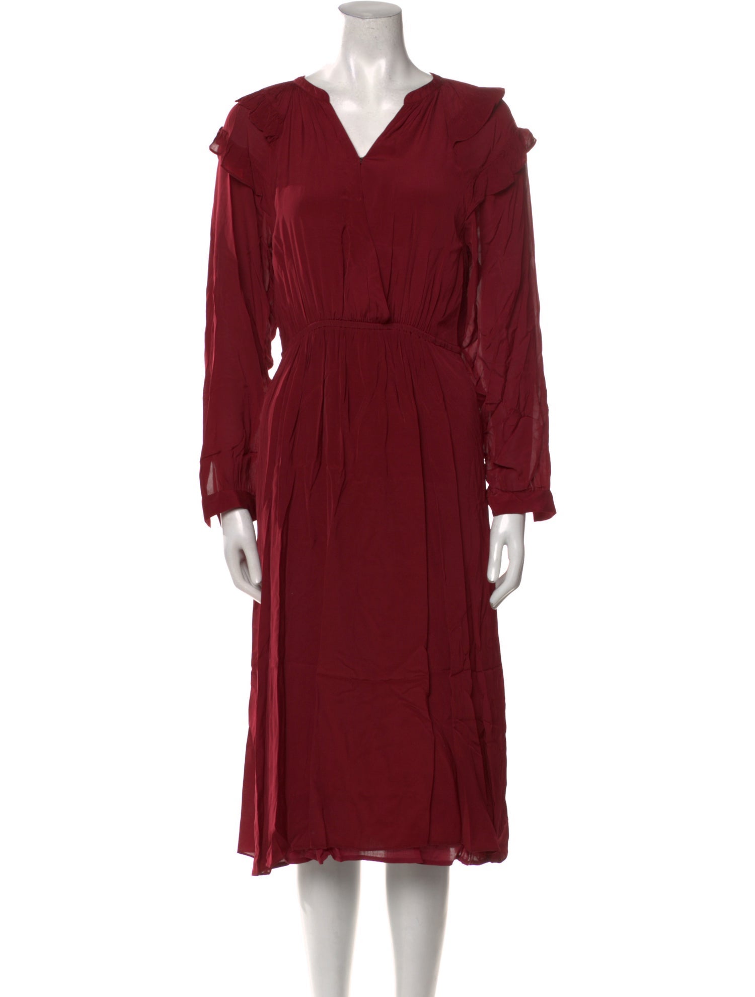 BA&SH V-Neck Midi Length Dress