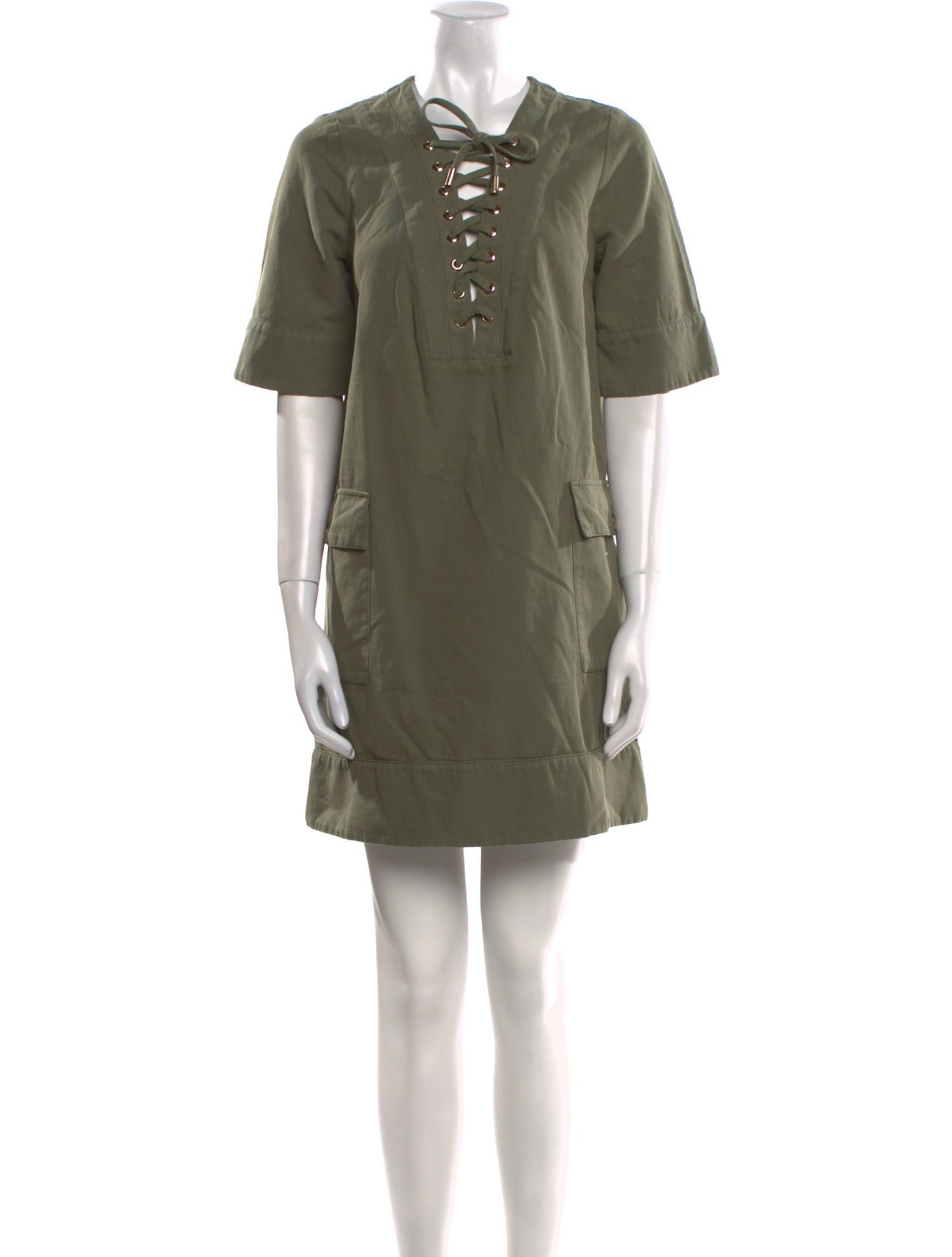 BA&SH Tie Neck Mini Dress