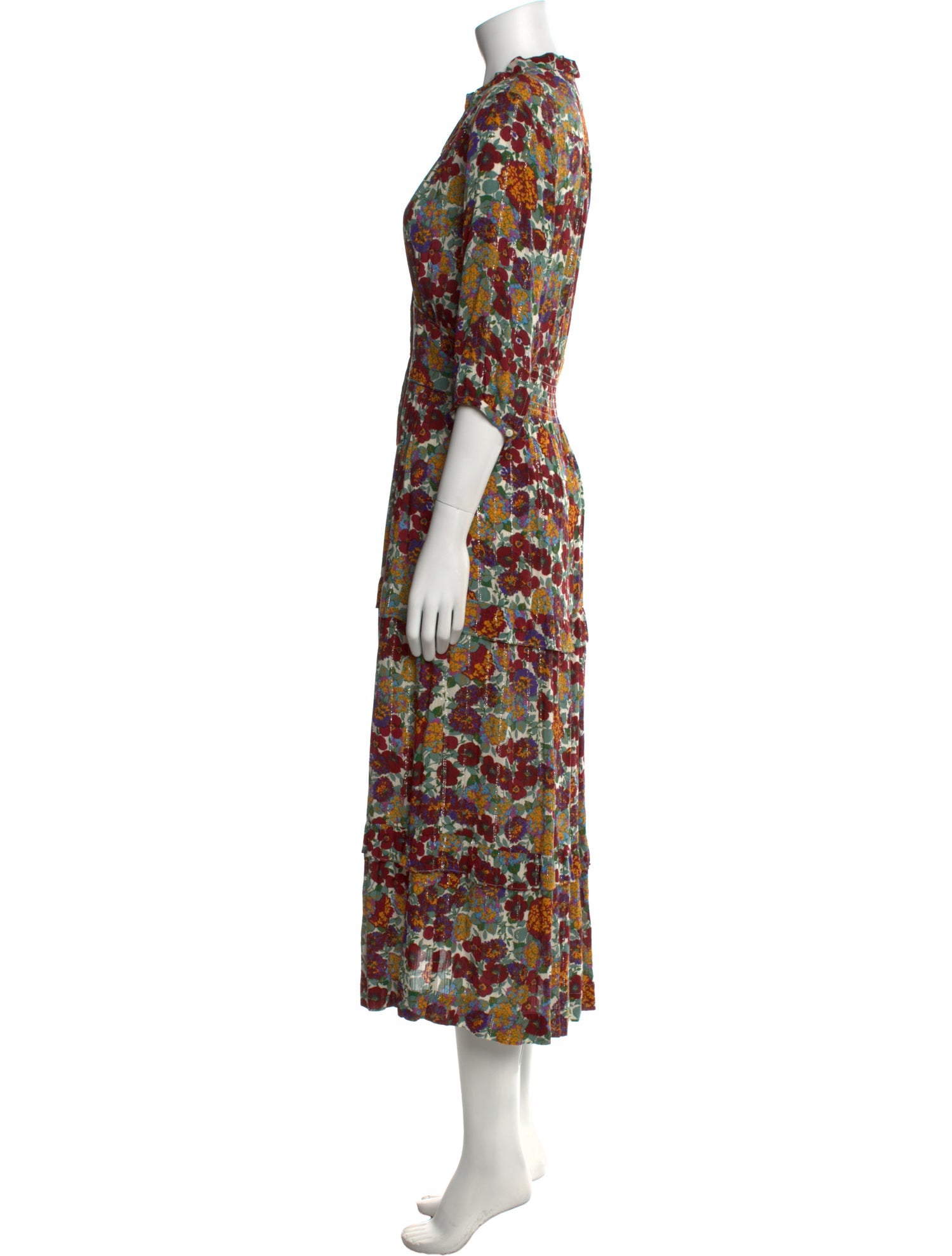 BA&SH Floral Print Long Dress w/ Tags