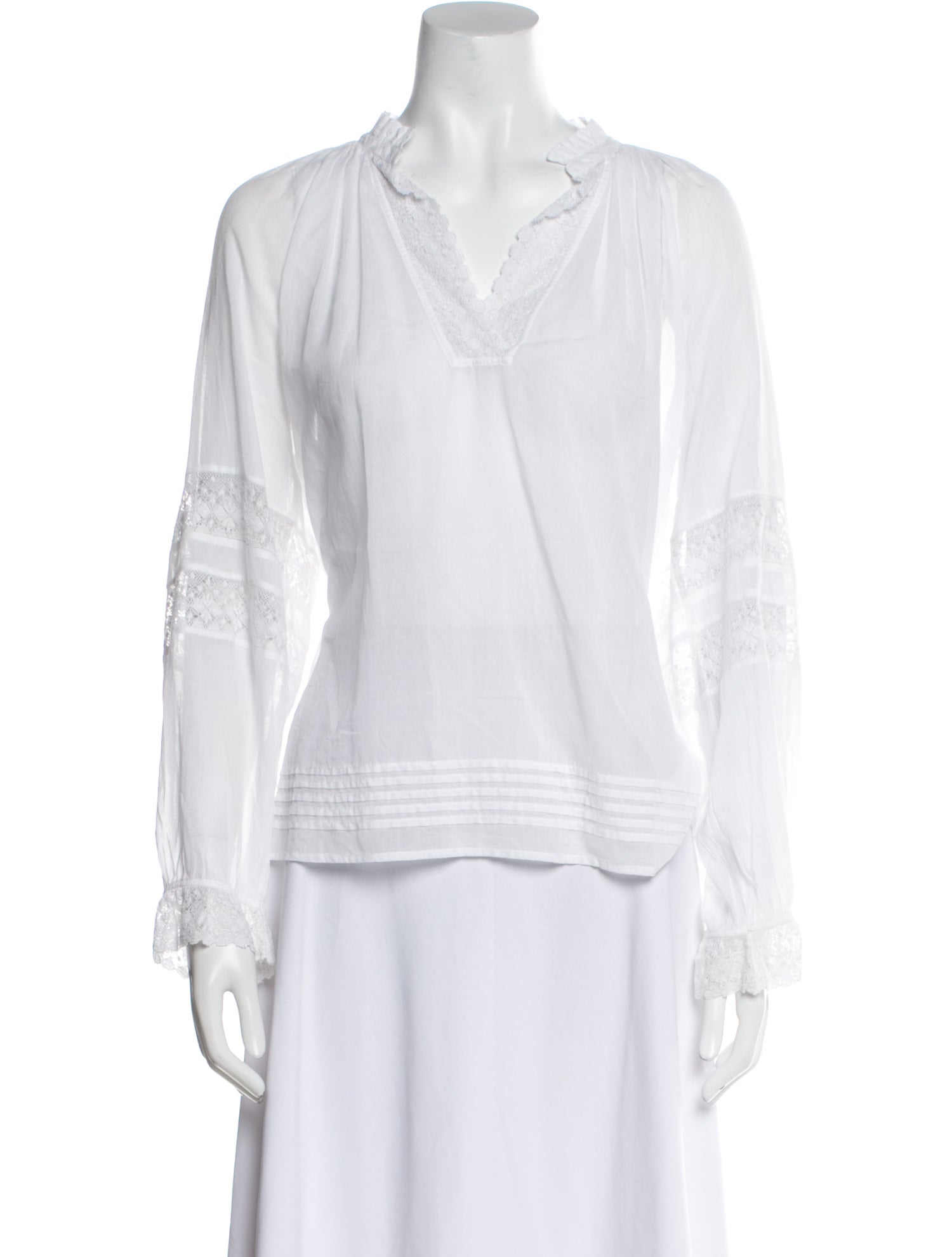 BA&SH V-Neck Long Sleeve Blouse