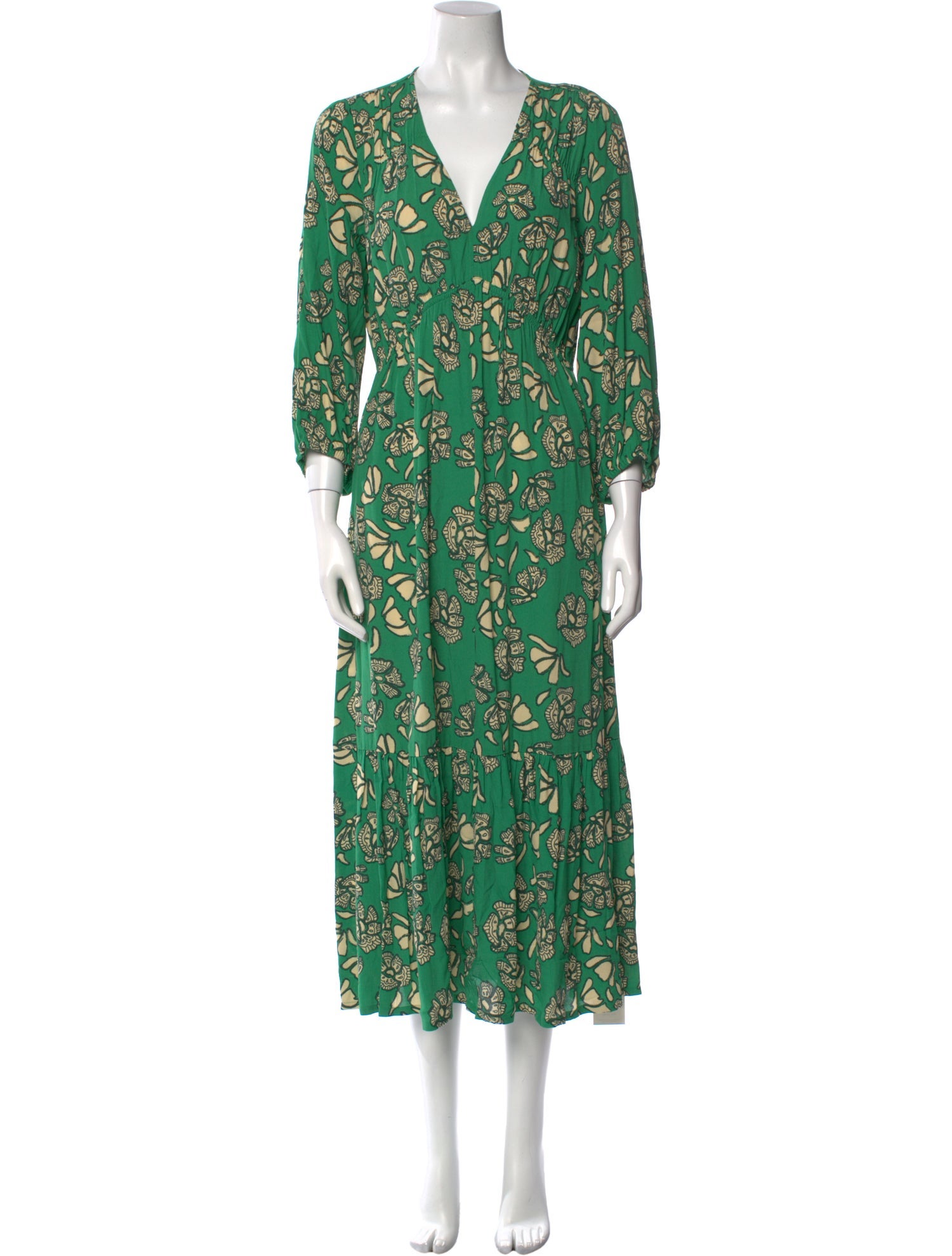 BA&SH Floral Print Long Dress