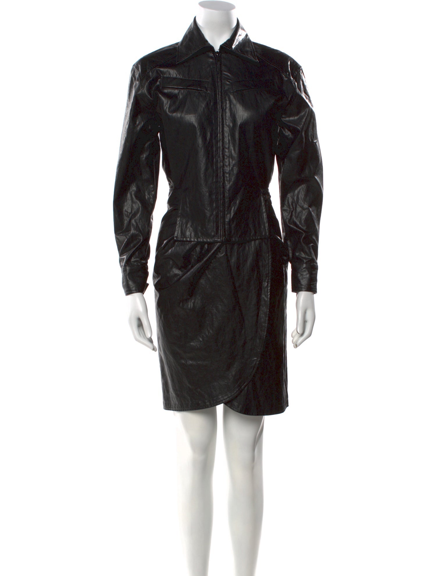 BA&SH Faux Leather Mini Dress w/ Tags