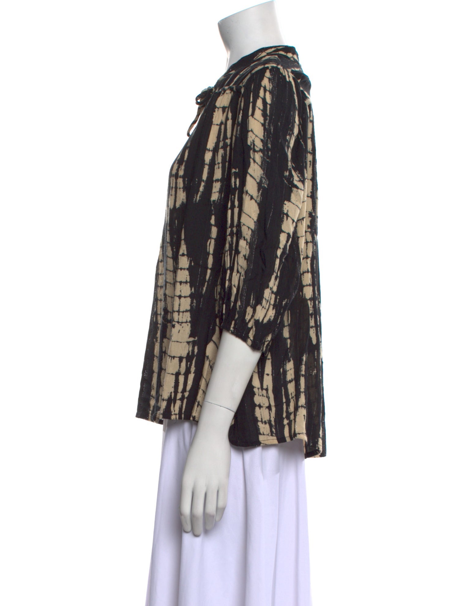 BA&SH Printed V-Neck Blouse