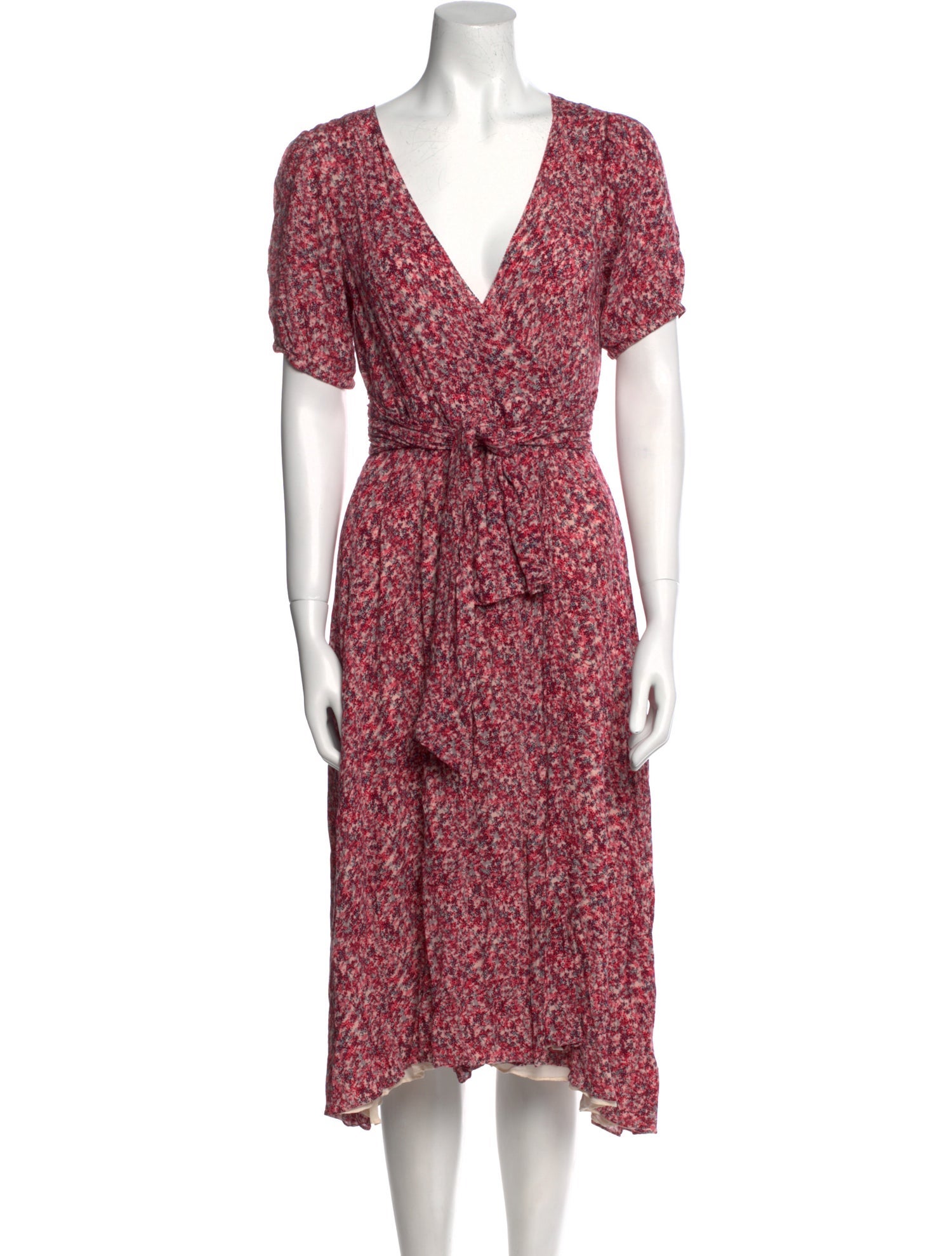 BA&SH Floral Print Knee-Length Dress