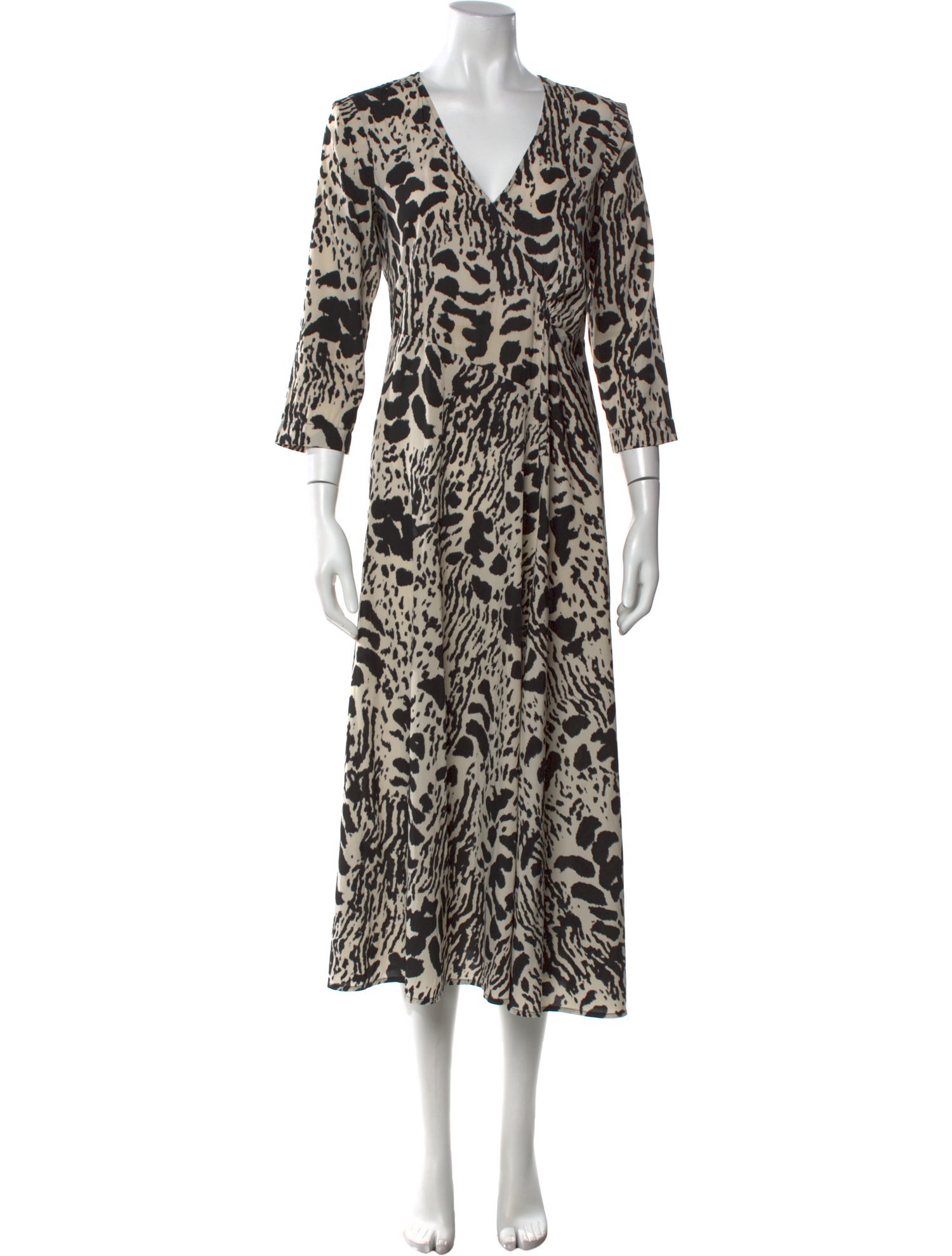 BA&SH Animal Print Long Dress