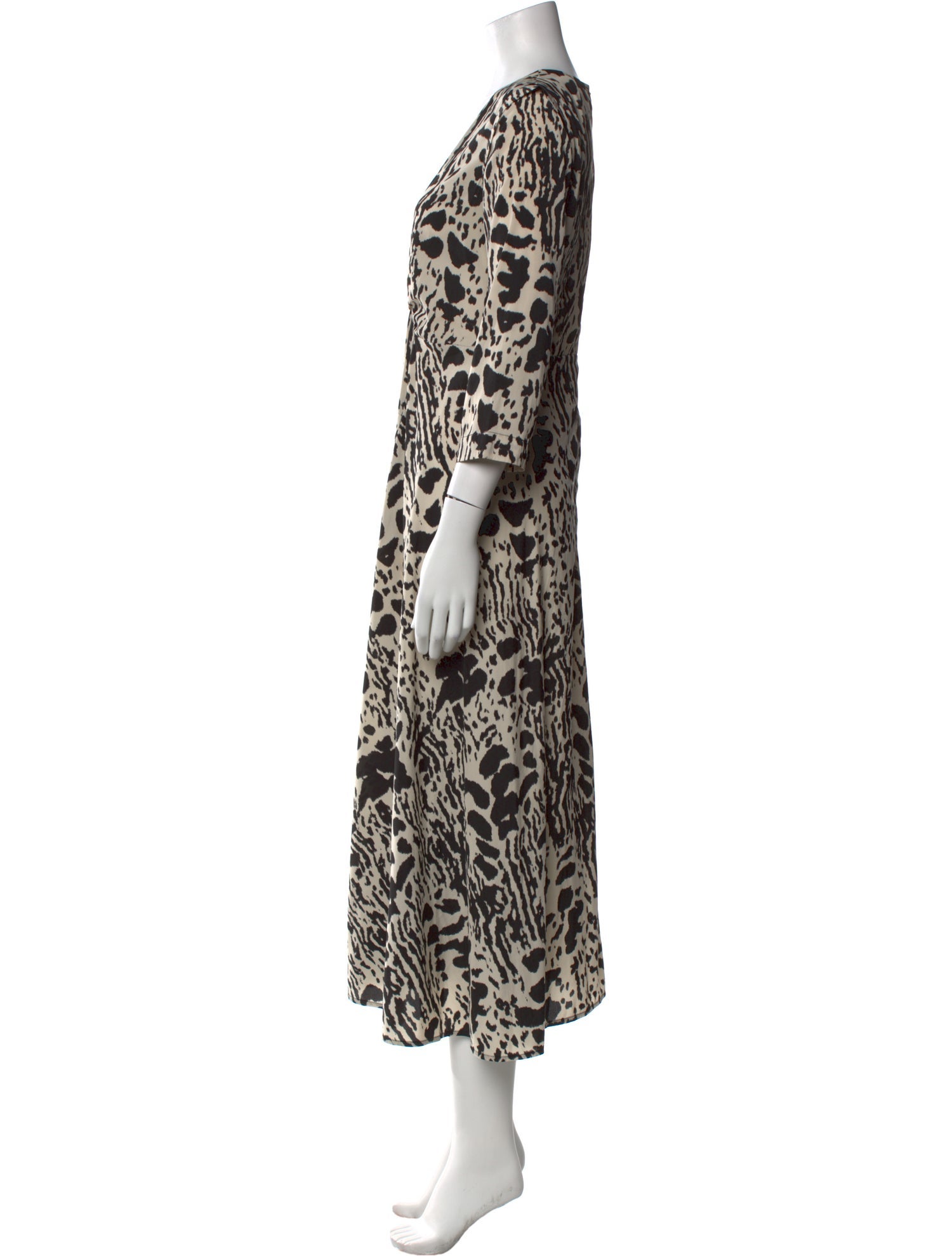 BA&SH Animal Print Long Dress