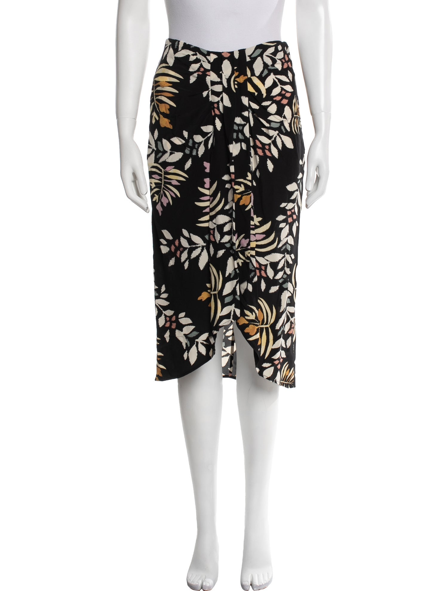 BA&SH Floral Print Midi Length Skirt