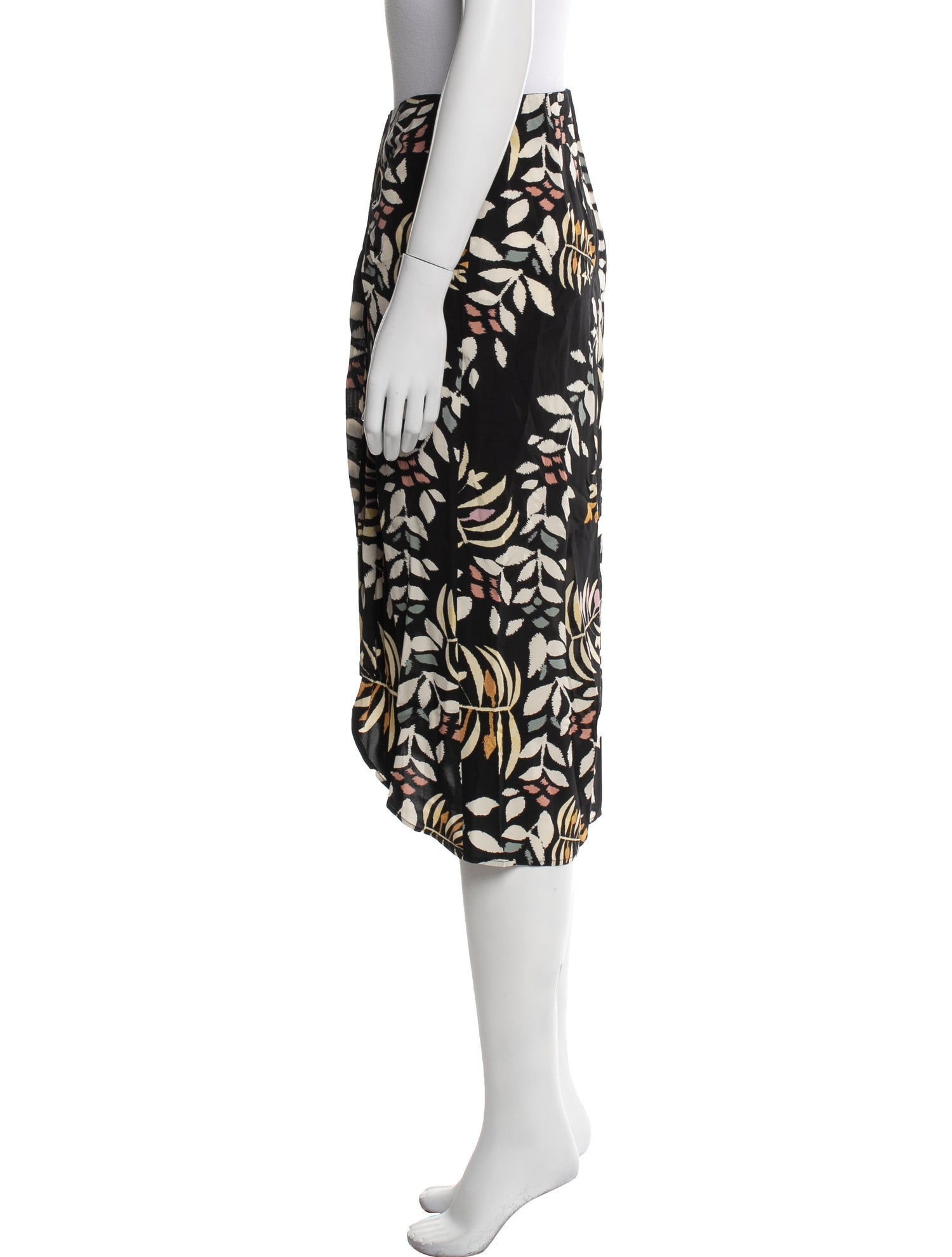 BA&SH Floral Print Midi Length Skirt