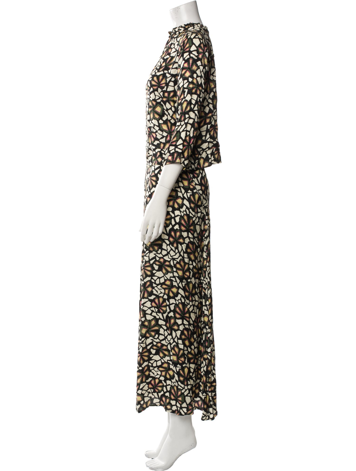 BA&SH Printed Pleated Accents Skirt Set