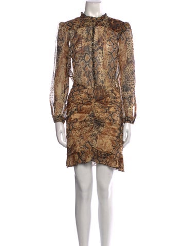 Ba&Sh Dresses Animal Print Mini Dress S