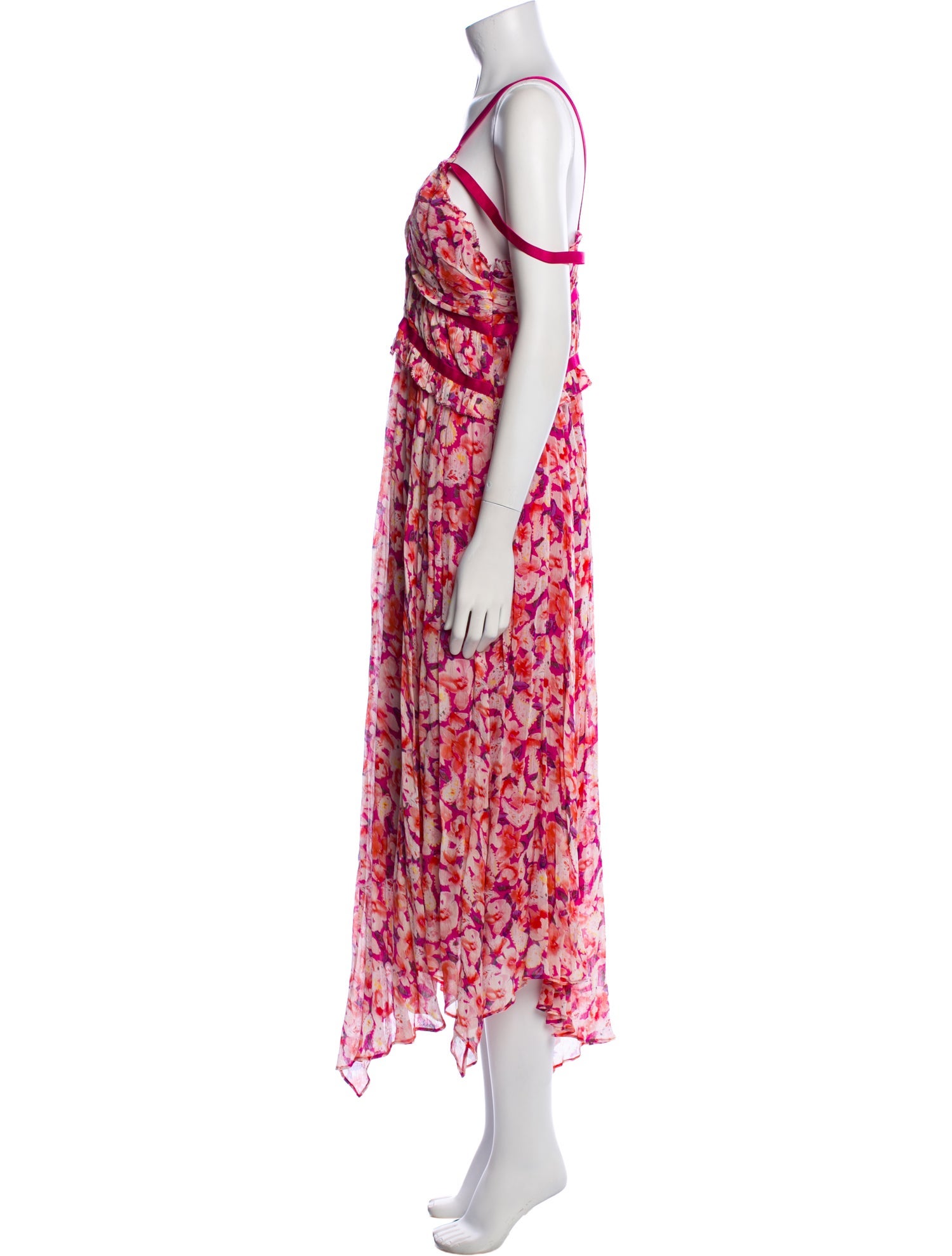 BA&SH Floral Print Long Dress