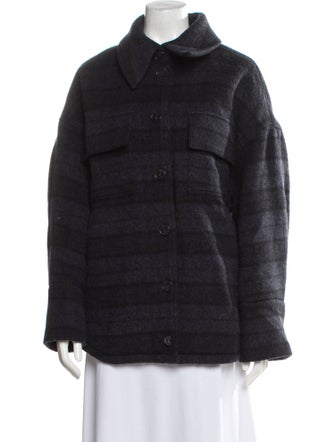 BA&SH Wool Plaid Print Jacket