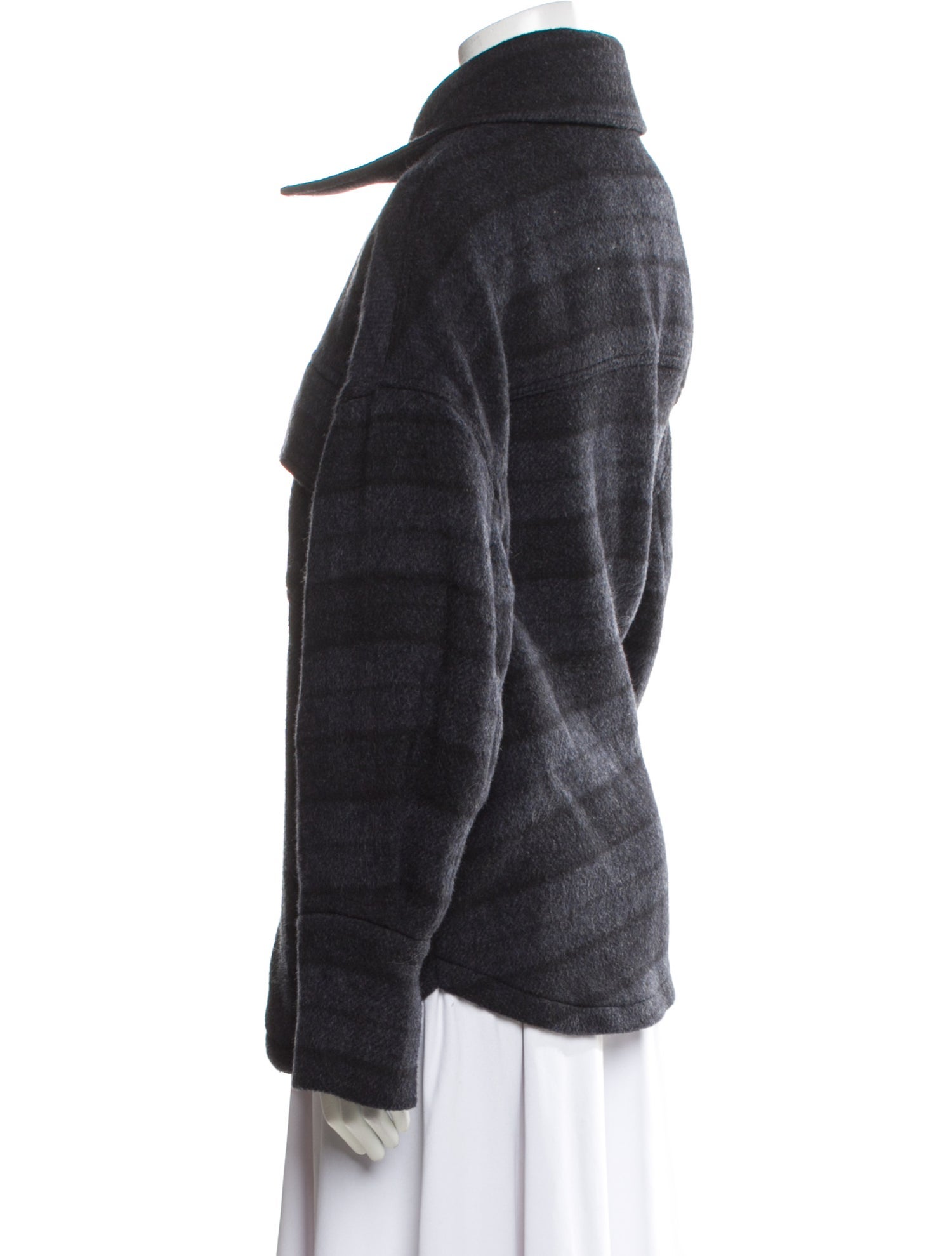 BA&SH Wool Plaid Print Jacket